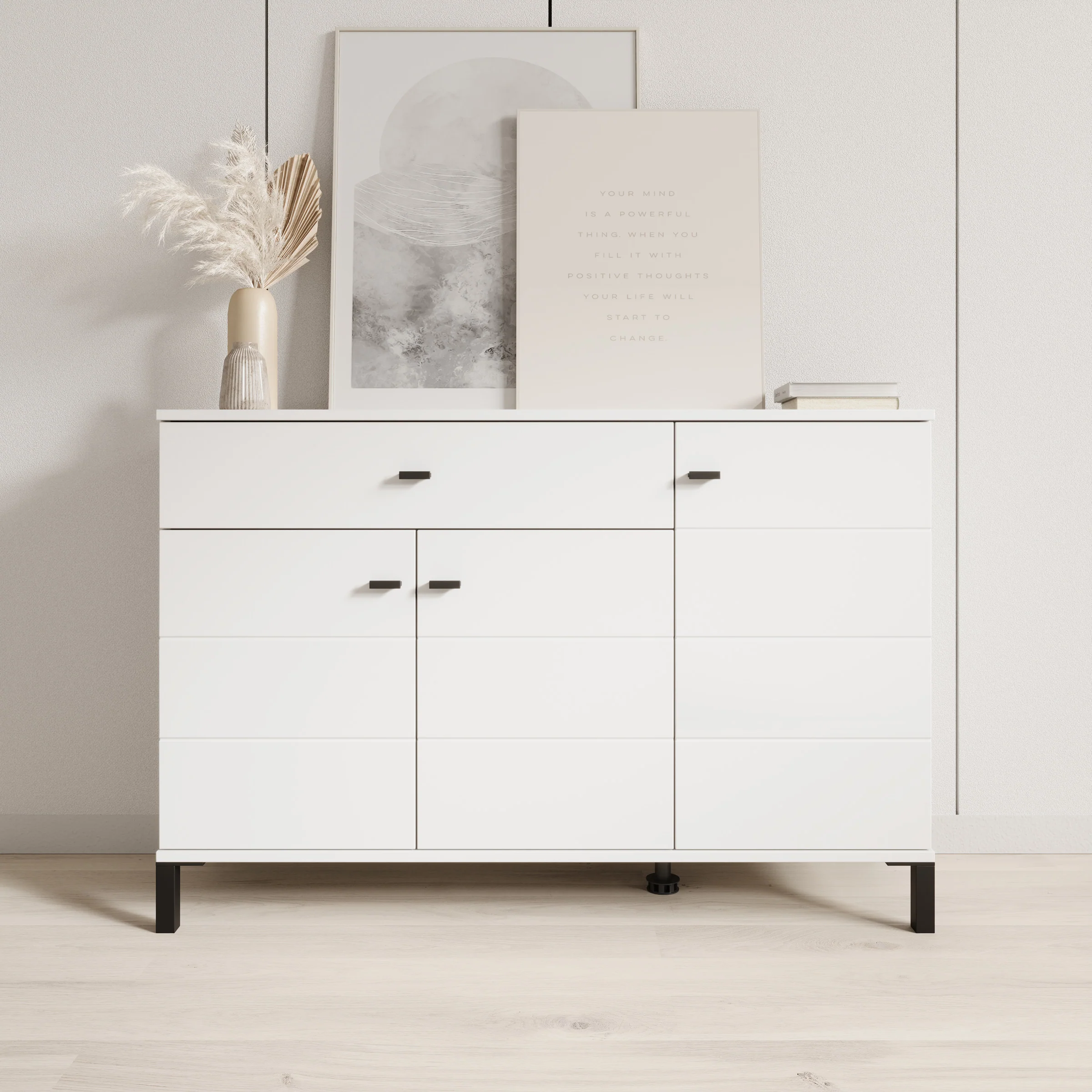 Avellio - Dressoir - Wit - 116x35x78 cm - Image 3