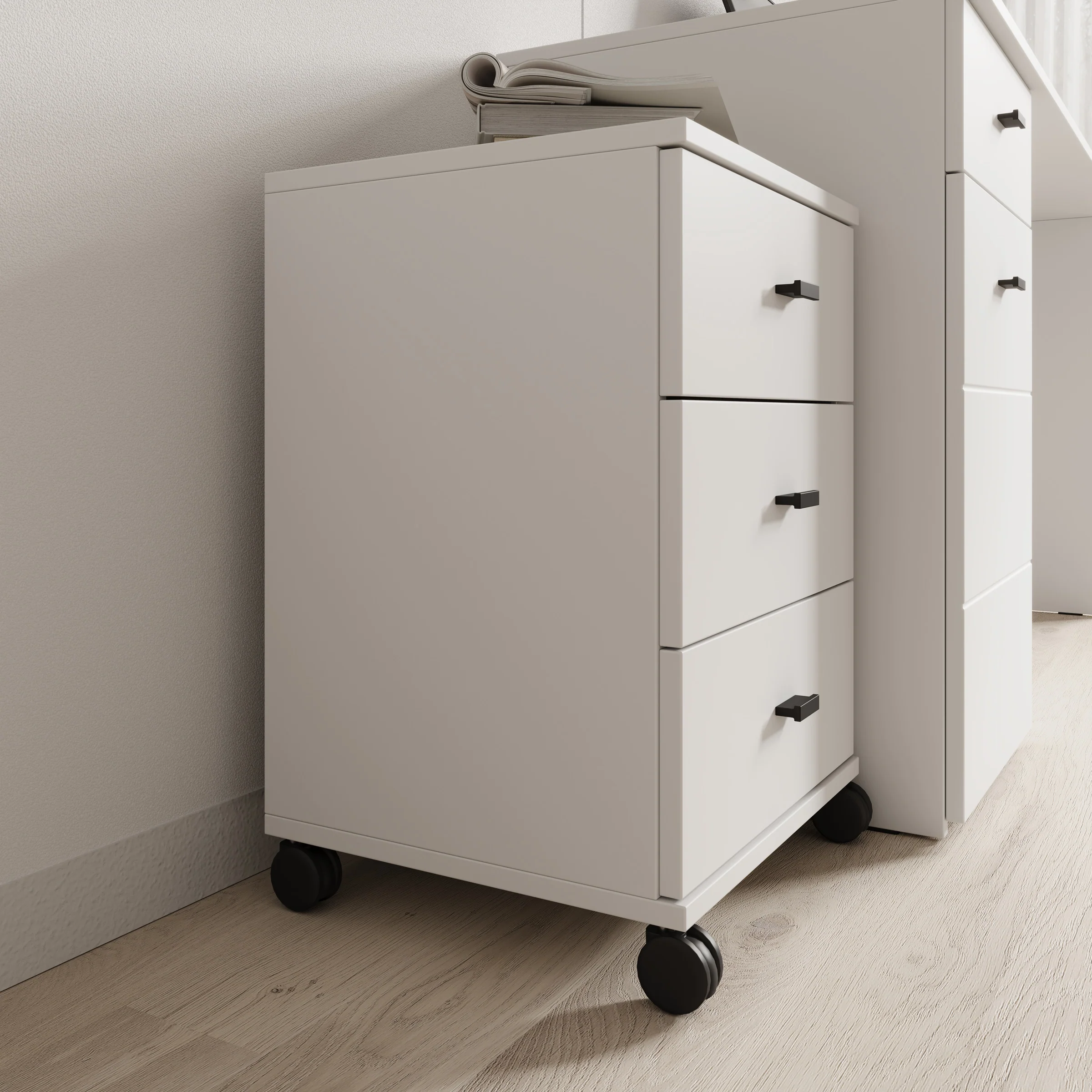 Avellio - Ladekast met 3 lades - Wit - 39x35x57 cm - Image 4