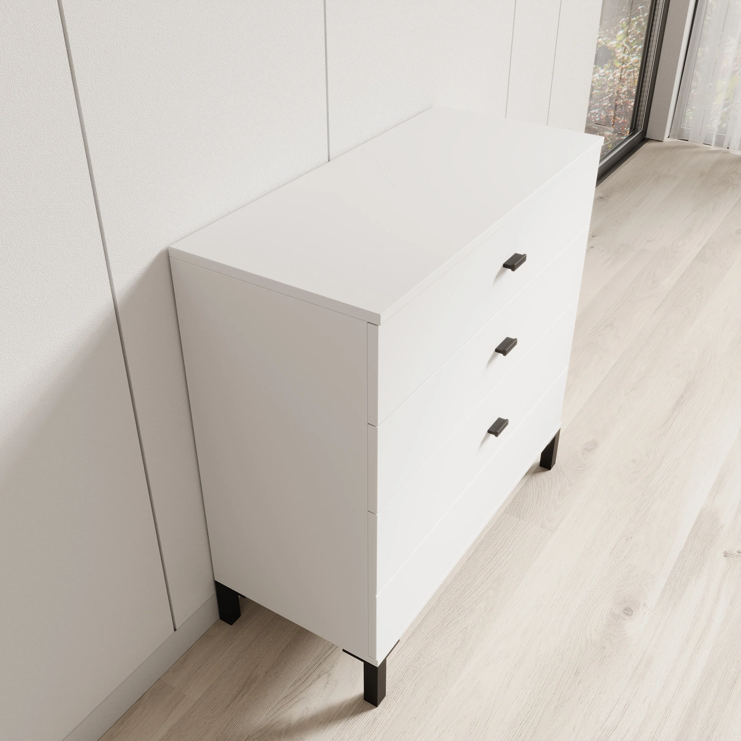 Avellio - Ladekast met 3 lades - Wit - 77x35x78 cm - Image 5