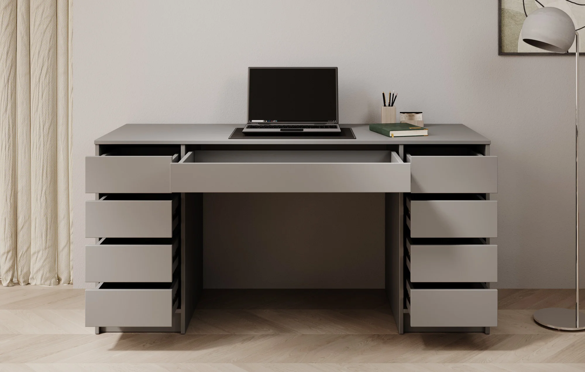 Avio 2 - Bureau - Antraciet - 154x55 cm - Image 2