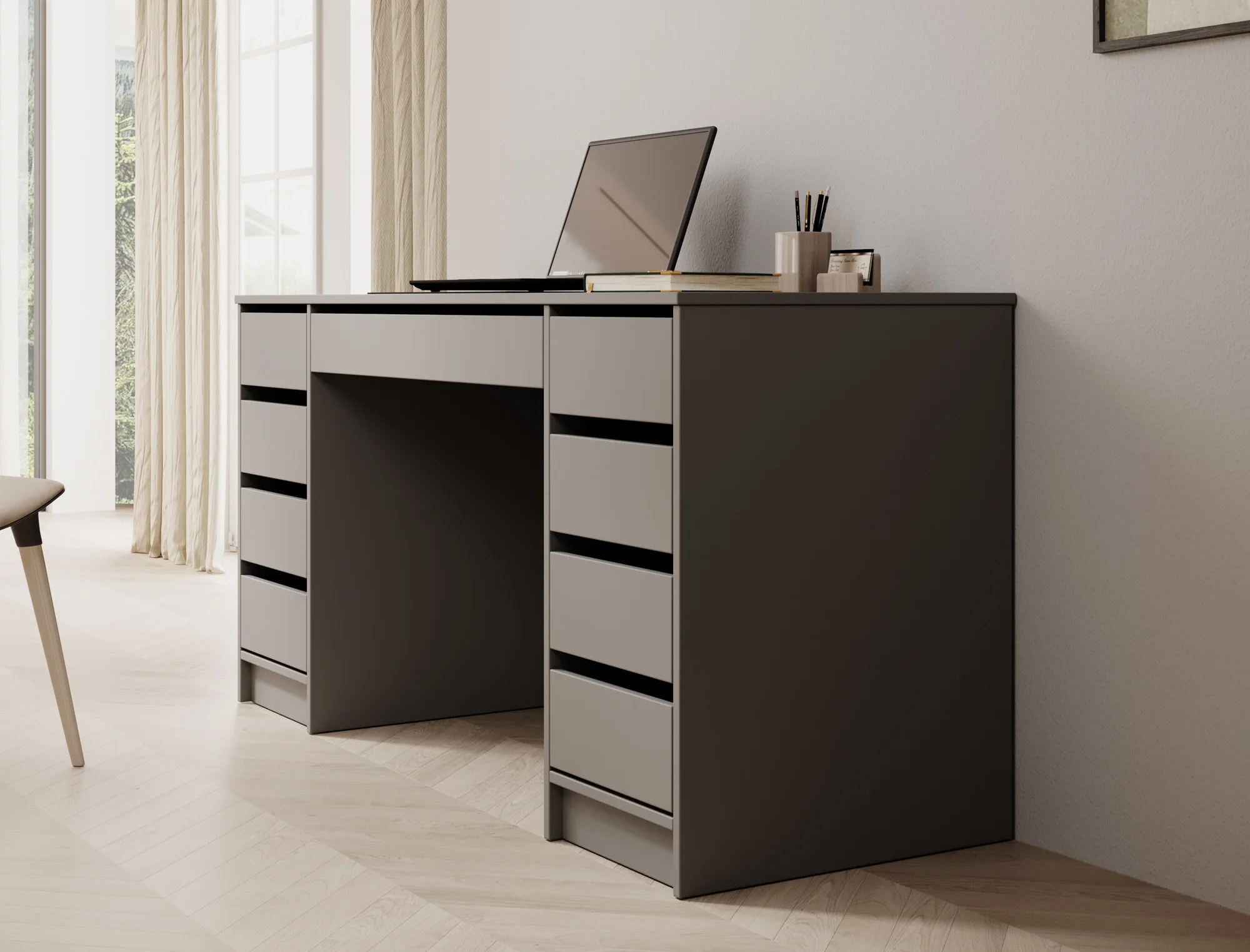 Avio 2 - Bureau - Antraciet - 154x55 cm - Image 4