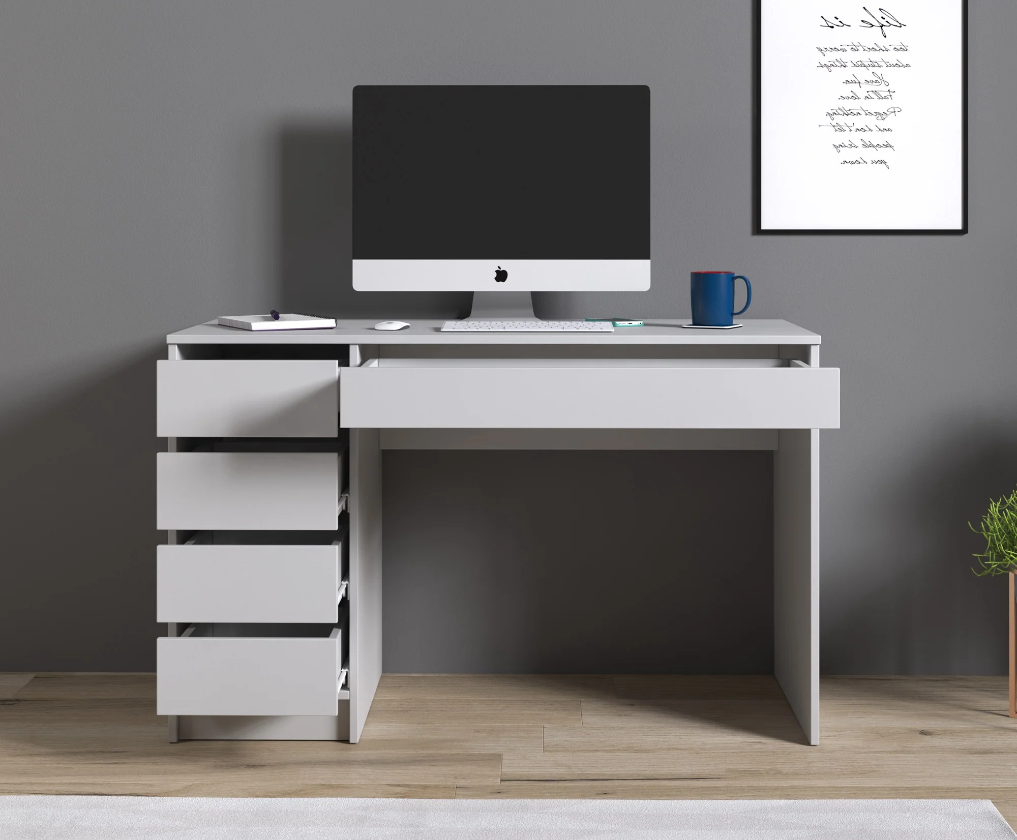 Avio - Bureau - Beige - 120x55 cm - Image 3