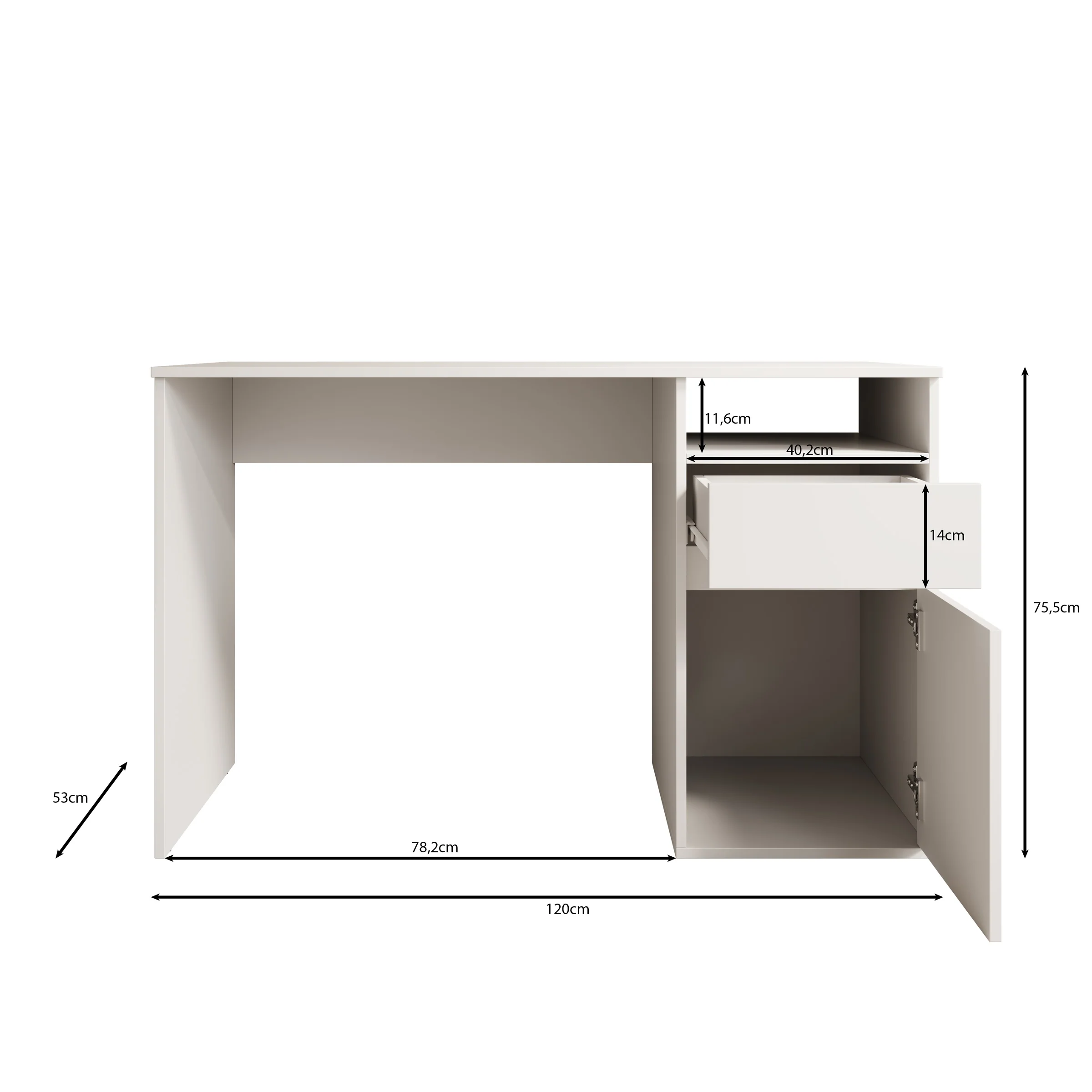 Babot 1 - Bureau - Eiken - 120x54 cm - Image 5