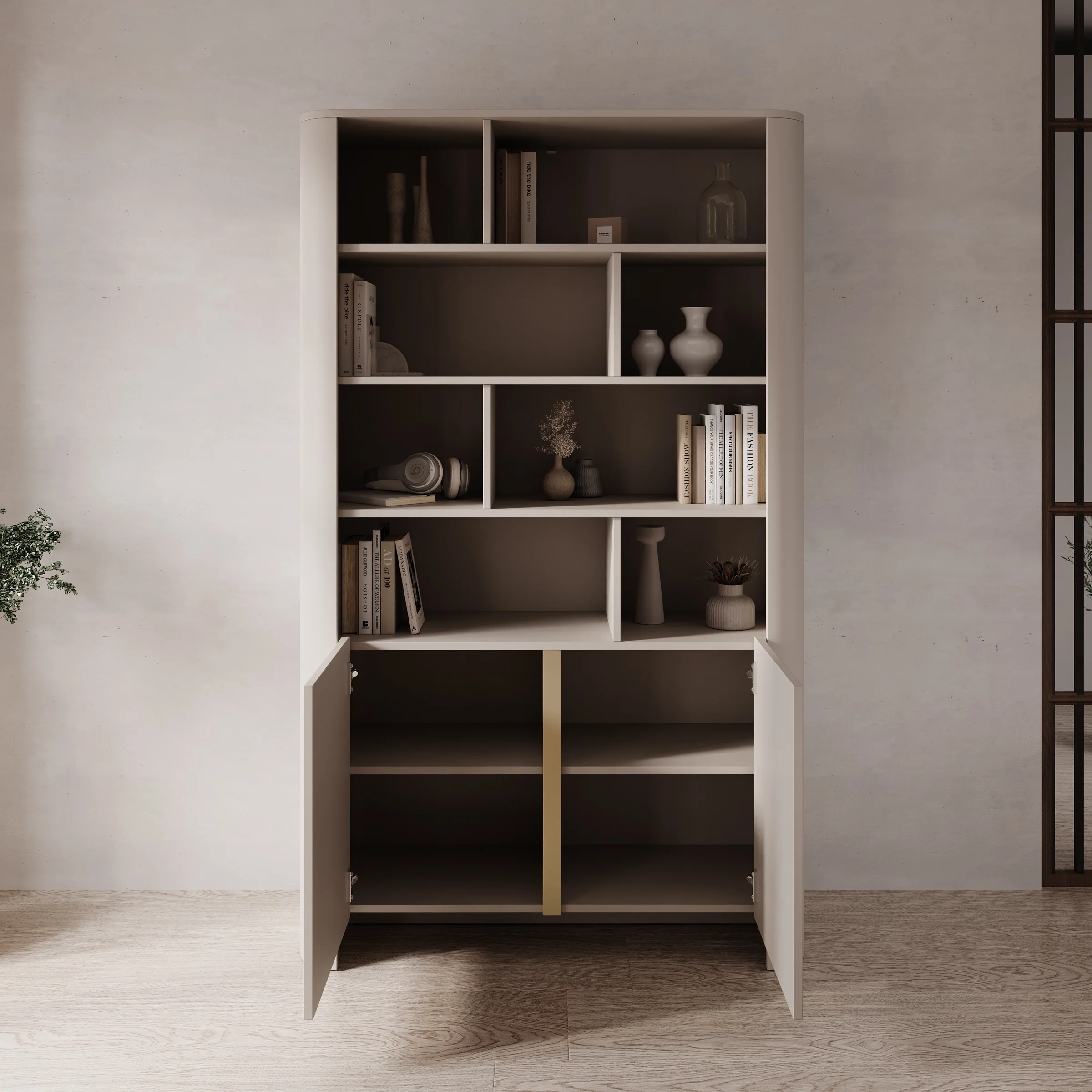 Barbados - Boekenkast - Beige - 103x39x170 cm - Image 2