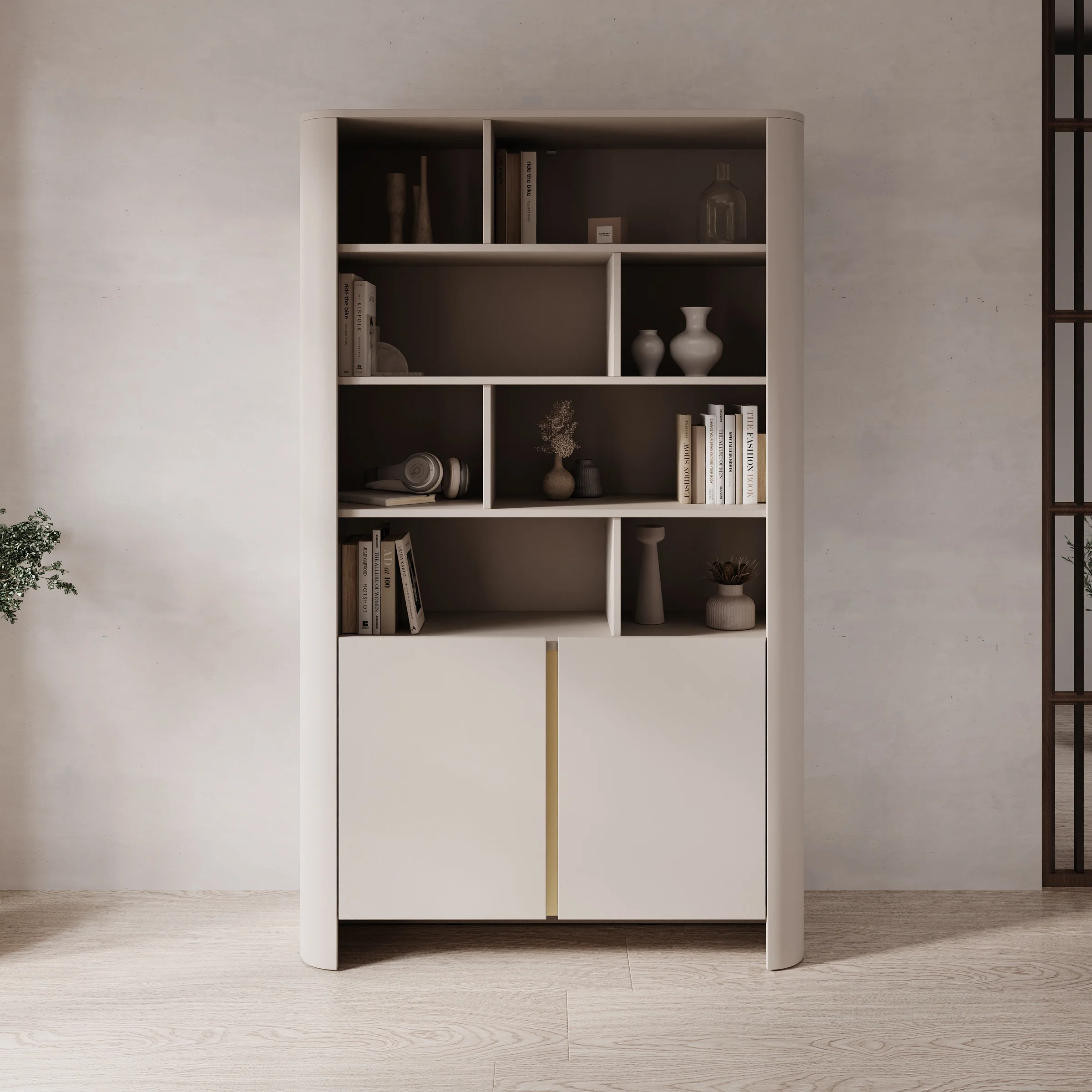 Barbados - Boekenkast - Beige - 103x39x170 cm - Image 3