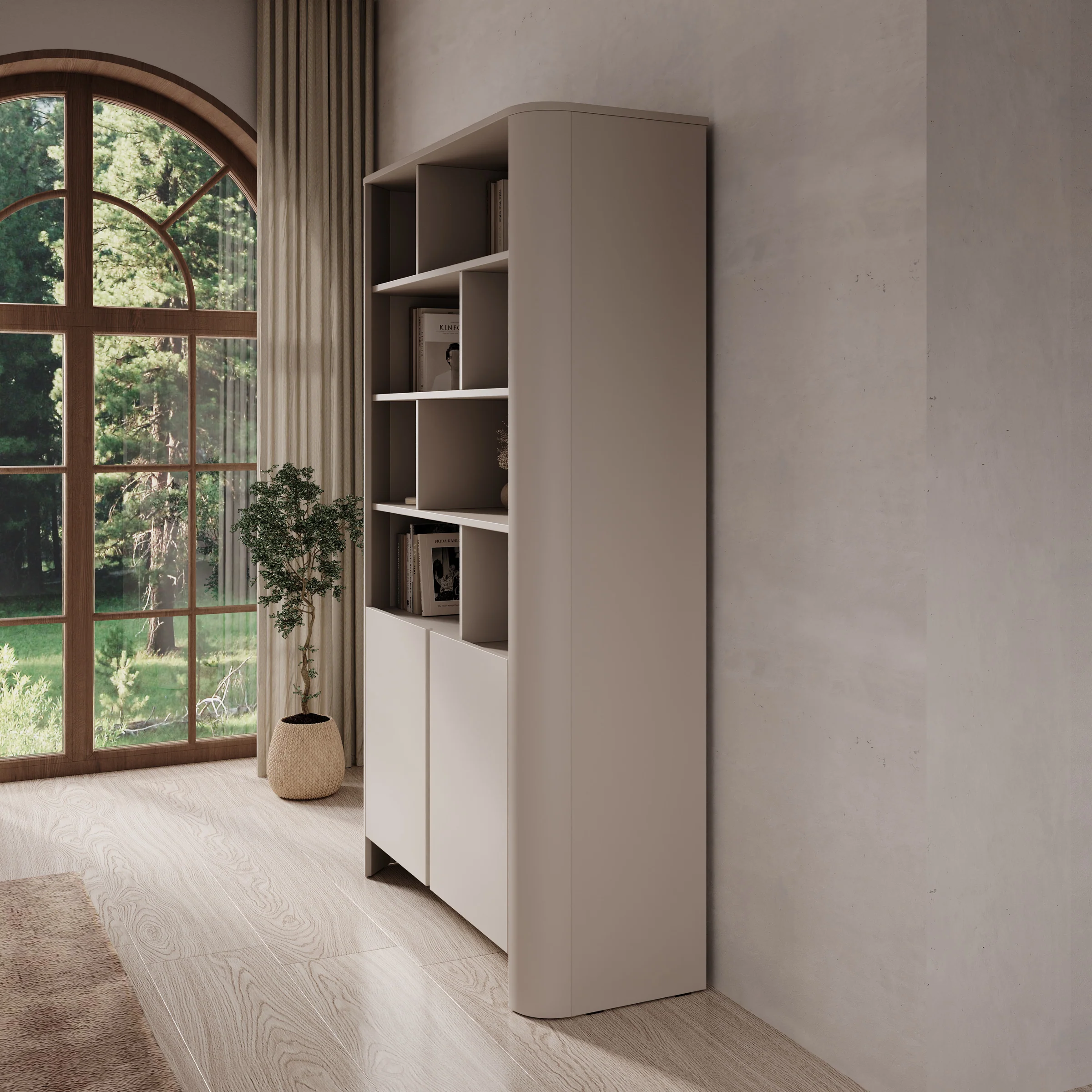 Barbados - Boekenkast - Beige - 103x39x170 cm - Image 4