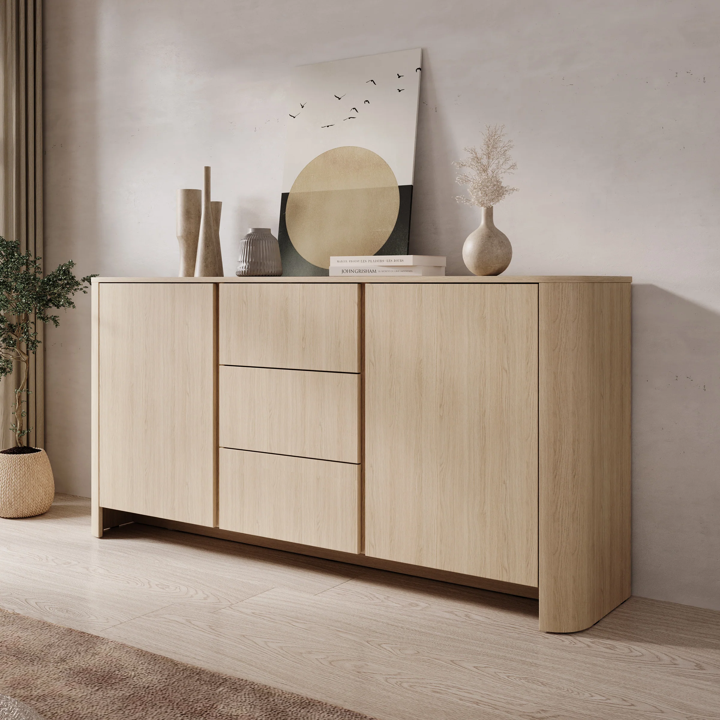 Barbados - Dressoir - Eiken - 168x39x84 cm