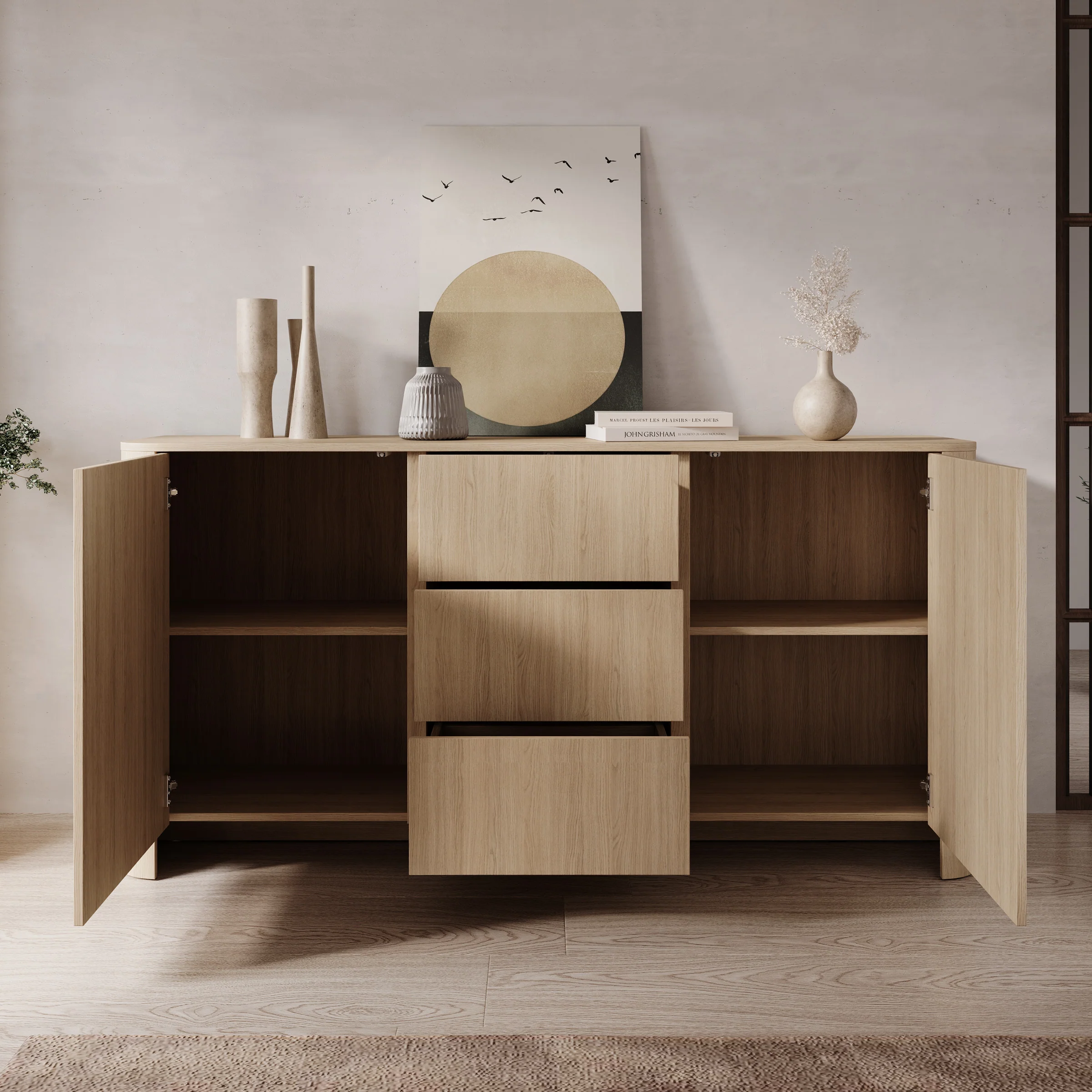Barbados - Dressoir - Eiken - 168x39x84 cm - Image 2