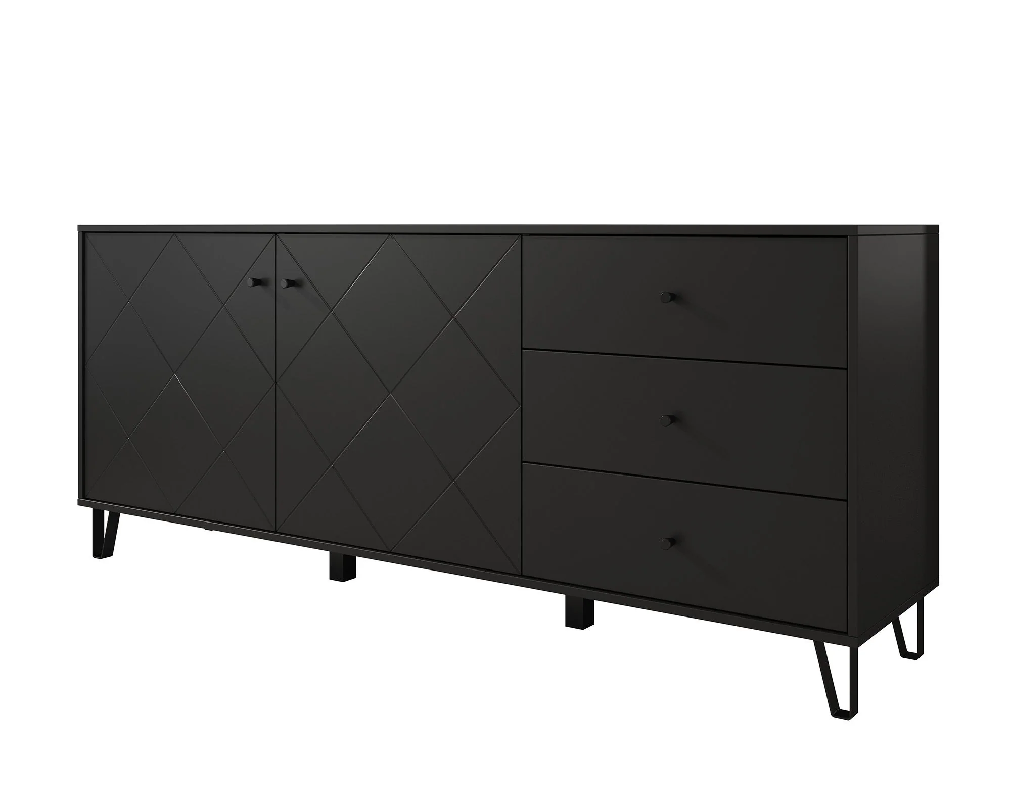 Barlo - Dressoir - Mat zwart - 183x40x75 cm - Image 6