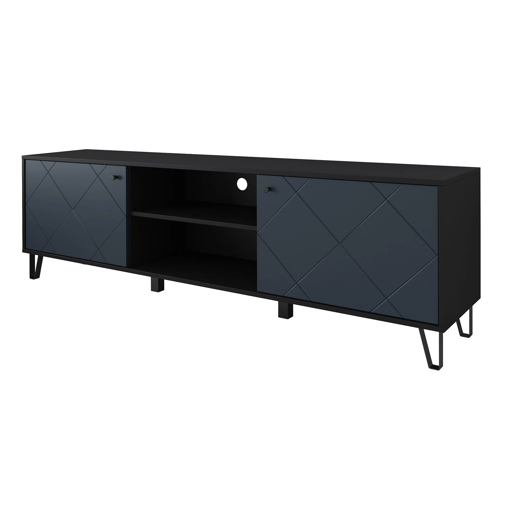 Barlo - TV-Meubel - Mat zwart - 183 cm - Image 6