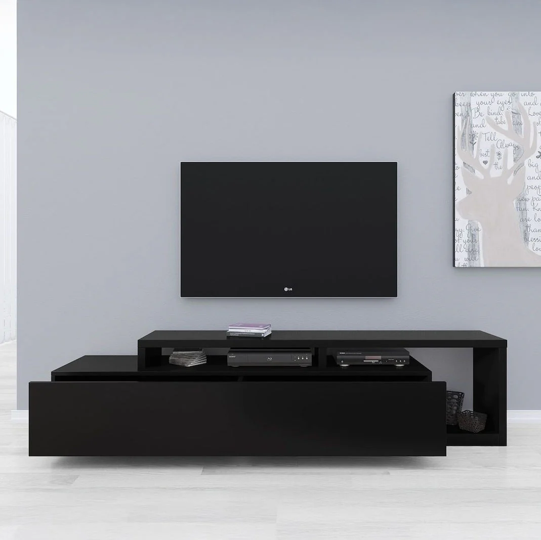 Bello - TV-Meubel - met lade - Mat zwart - 219 cm - Image 2