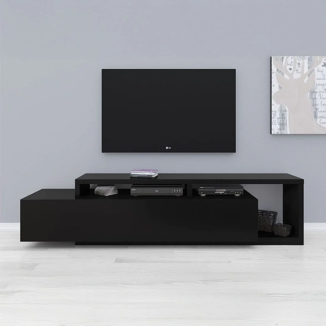 Bello - TV-Meubel - met lade - Mat zwart - 219 cm - Image 3