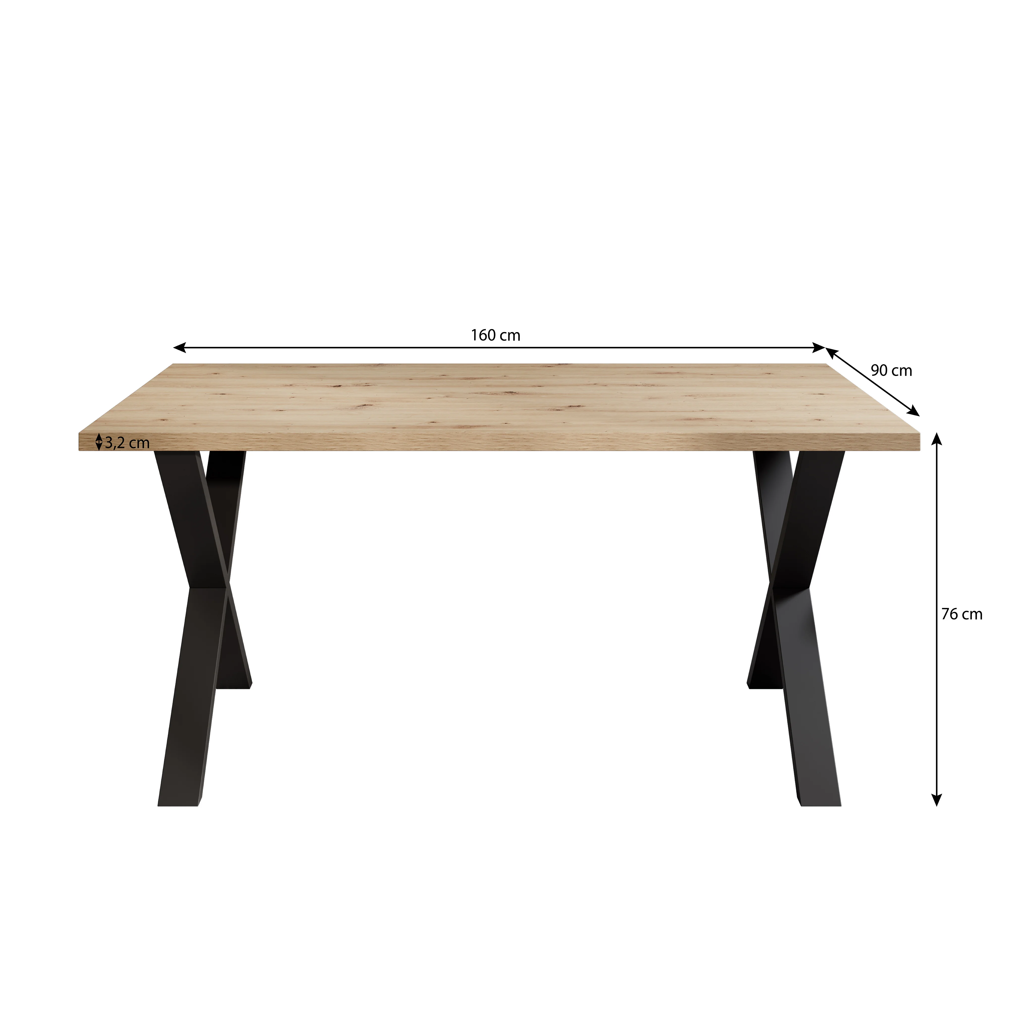 Berry - Eetkamertafel - Eiken - 160x90x76 cm - Image 3