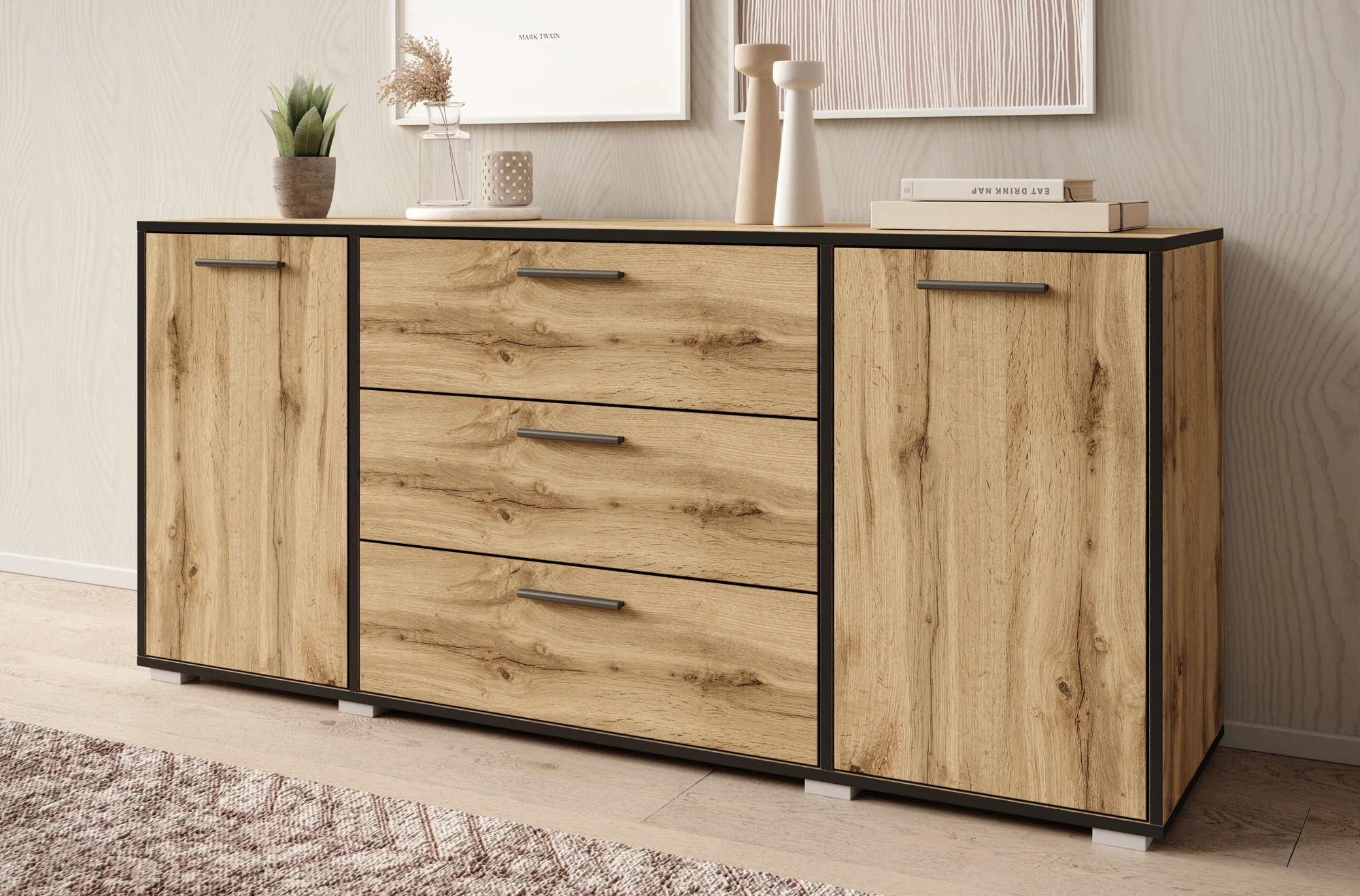 Betty - Dressoir - Eiken - 150x40x68 cm