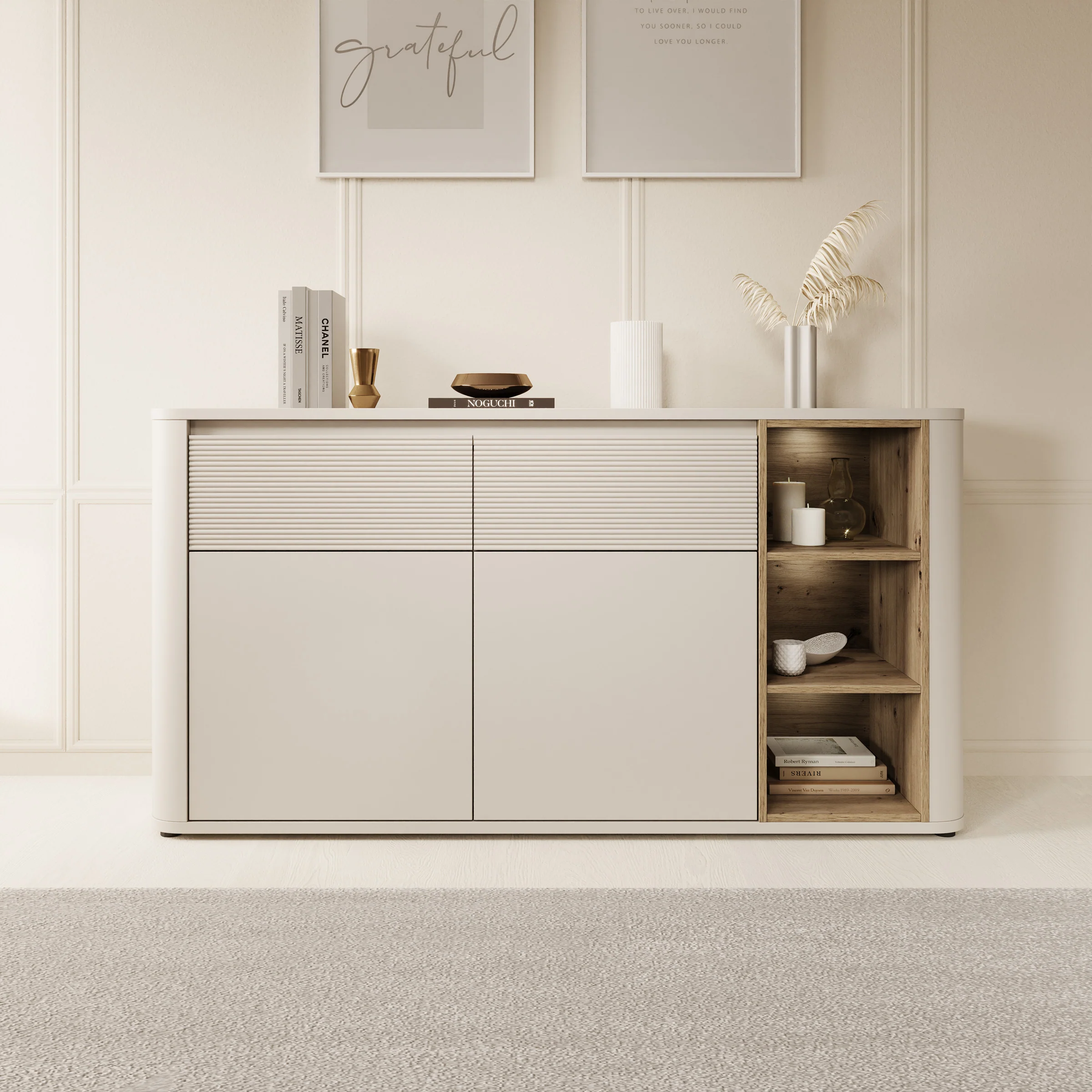 Bijou - Dressoir - Beige - 160x41x83 cm - Image 3