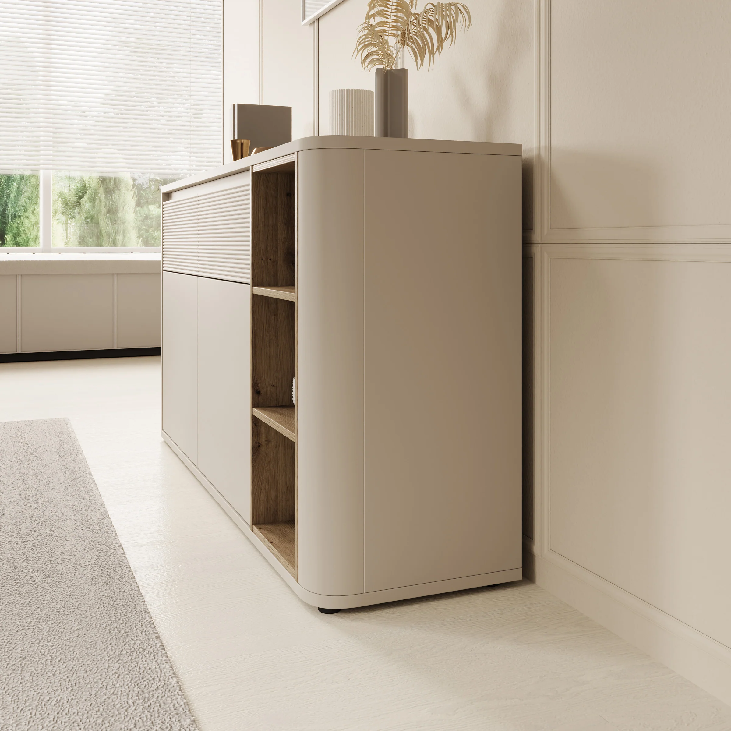 Bijou - Dressoir - Beige - 160x41x83 cm - Image 4