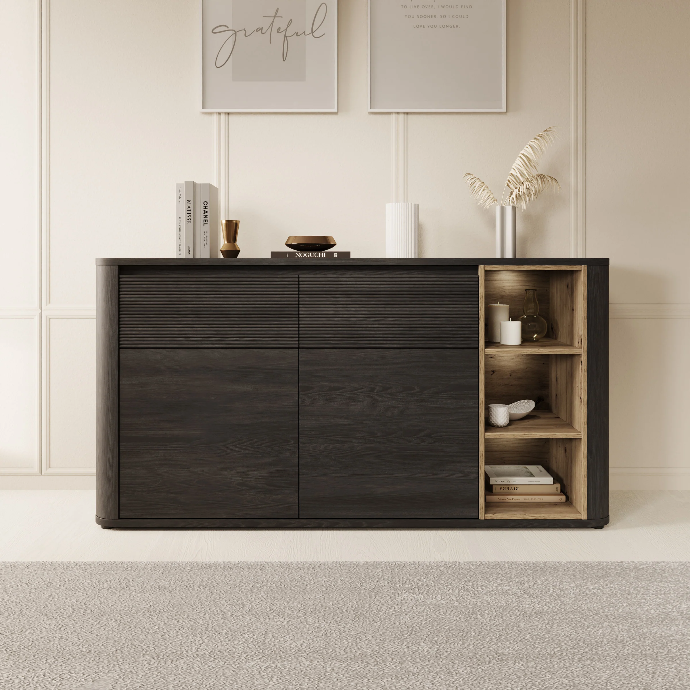 Bijou - Dressoir - Zwart - 160x41x83 cm - Image 3