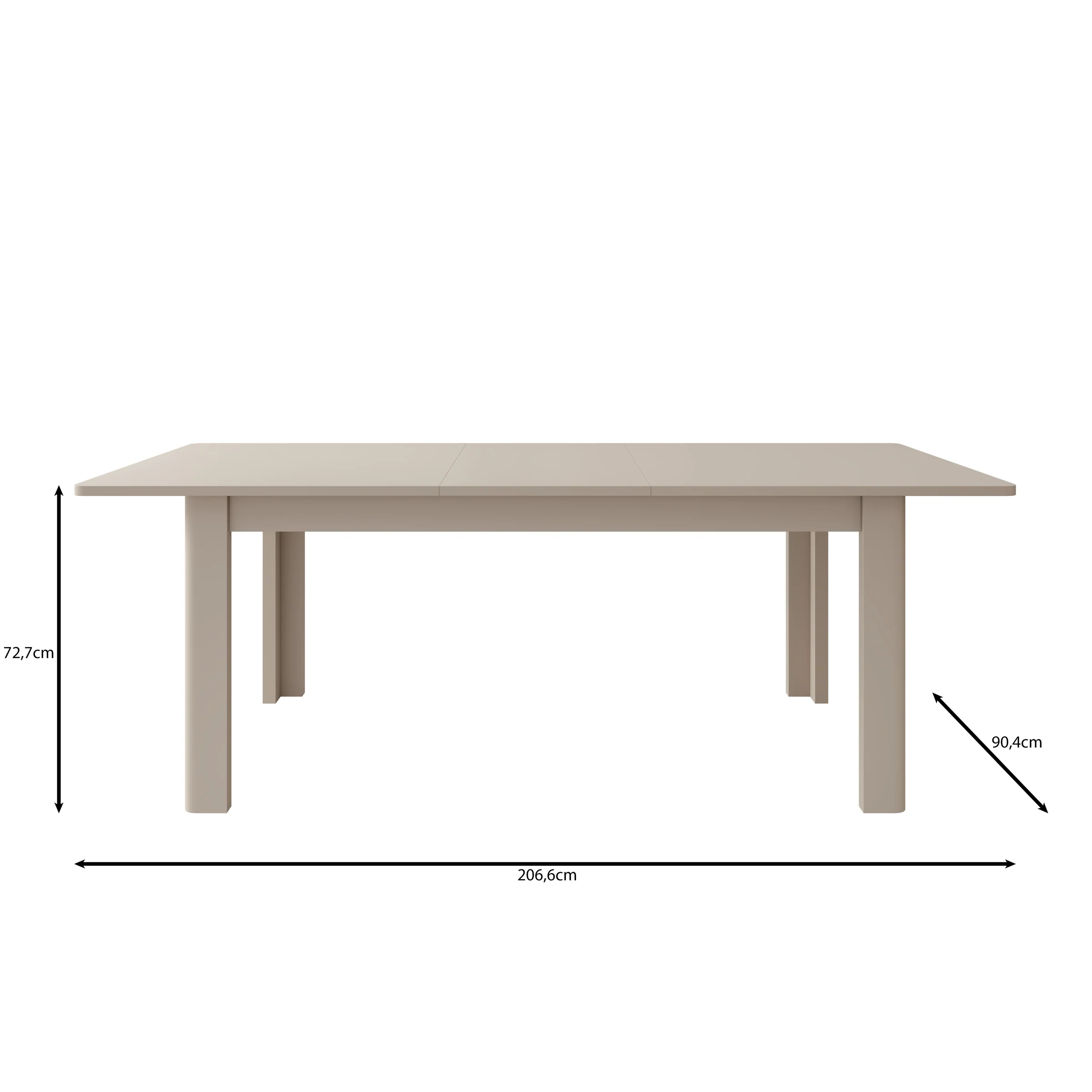 Bijou - Eetkamertafel - Beige - 160x90x73 cm - Image 7