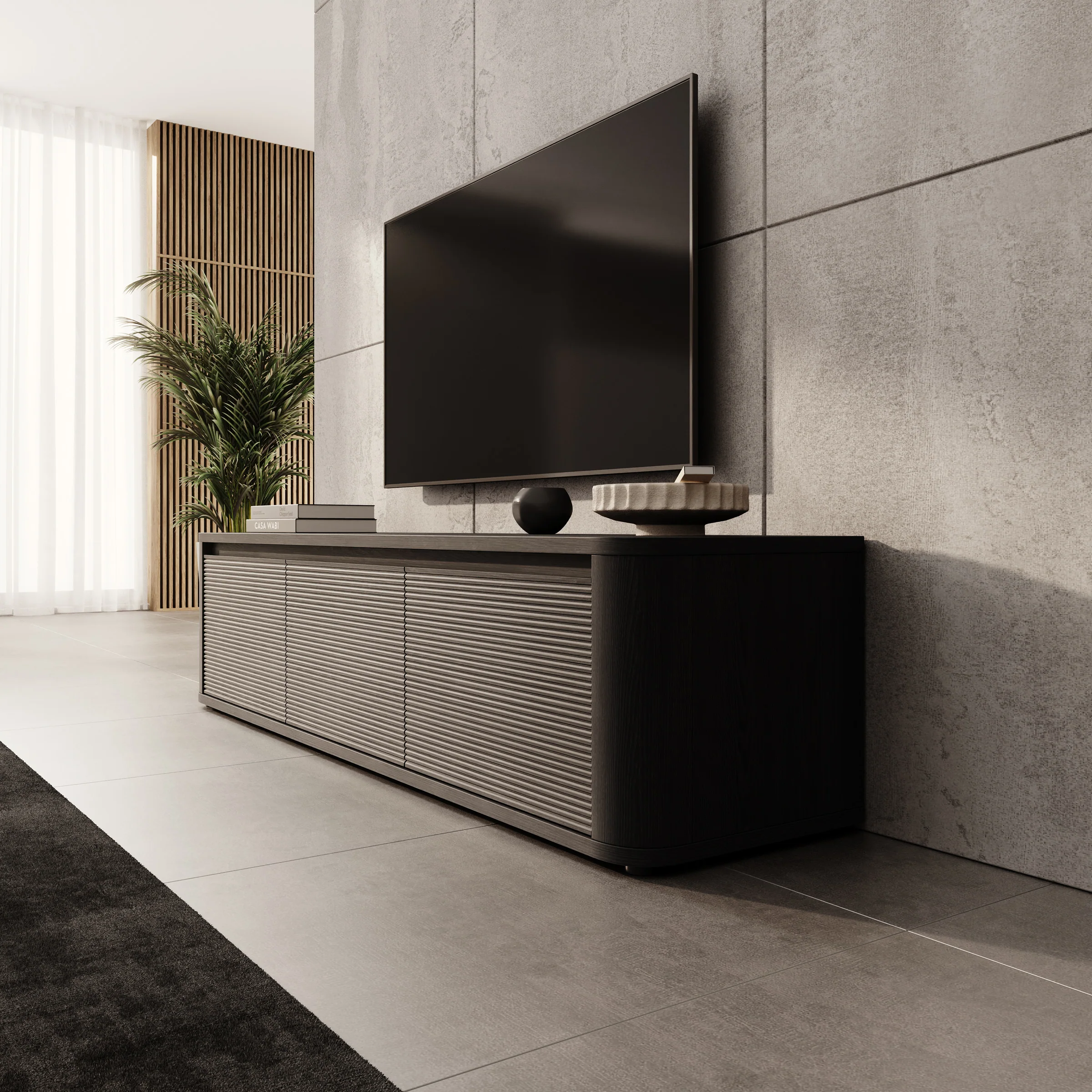 Bijou - TV-Meubel - Zwart - 168x41x42 cm - Image 5