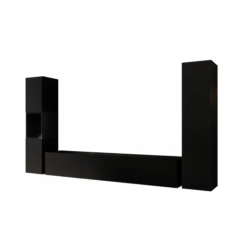 Bonzo 3 - Wandmeubel - Zwart - 180x33x30 cm - Image 6