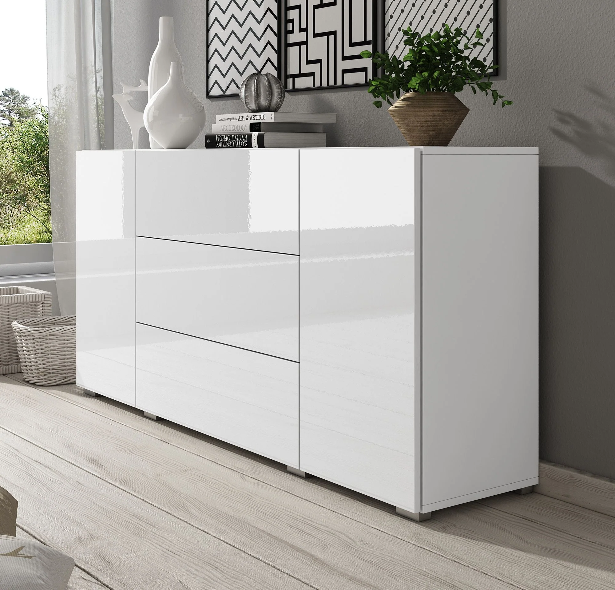 Bonzo - Dressoir - Wit - 150x39x68 cm - Image 4