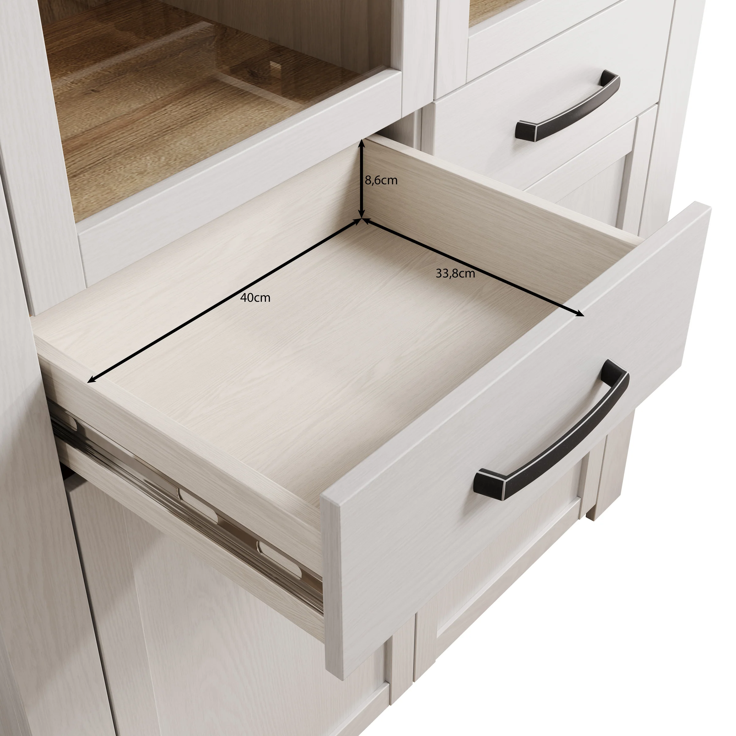 Borello - Buffetkast - Wit - 106x42x205 cm - Image 6