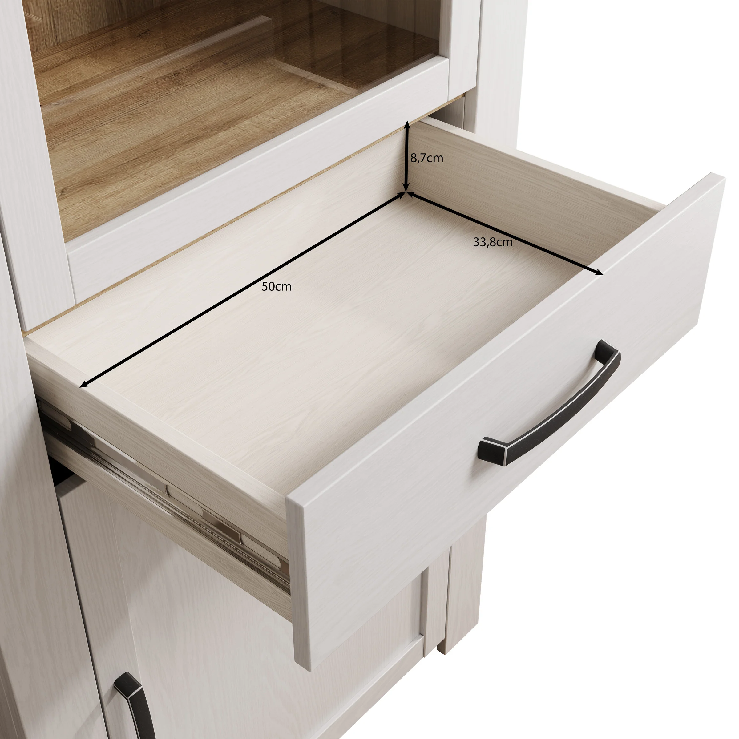 Borello - Buffetkast - Zwart - 72x42x205 cm - Image 6