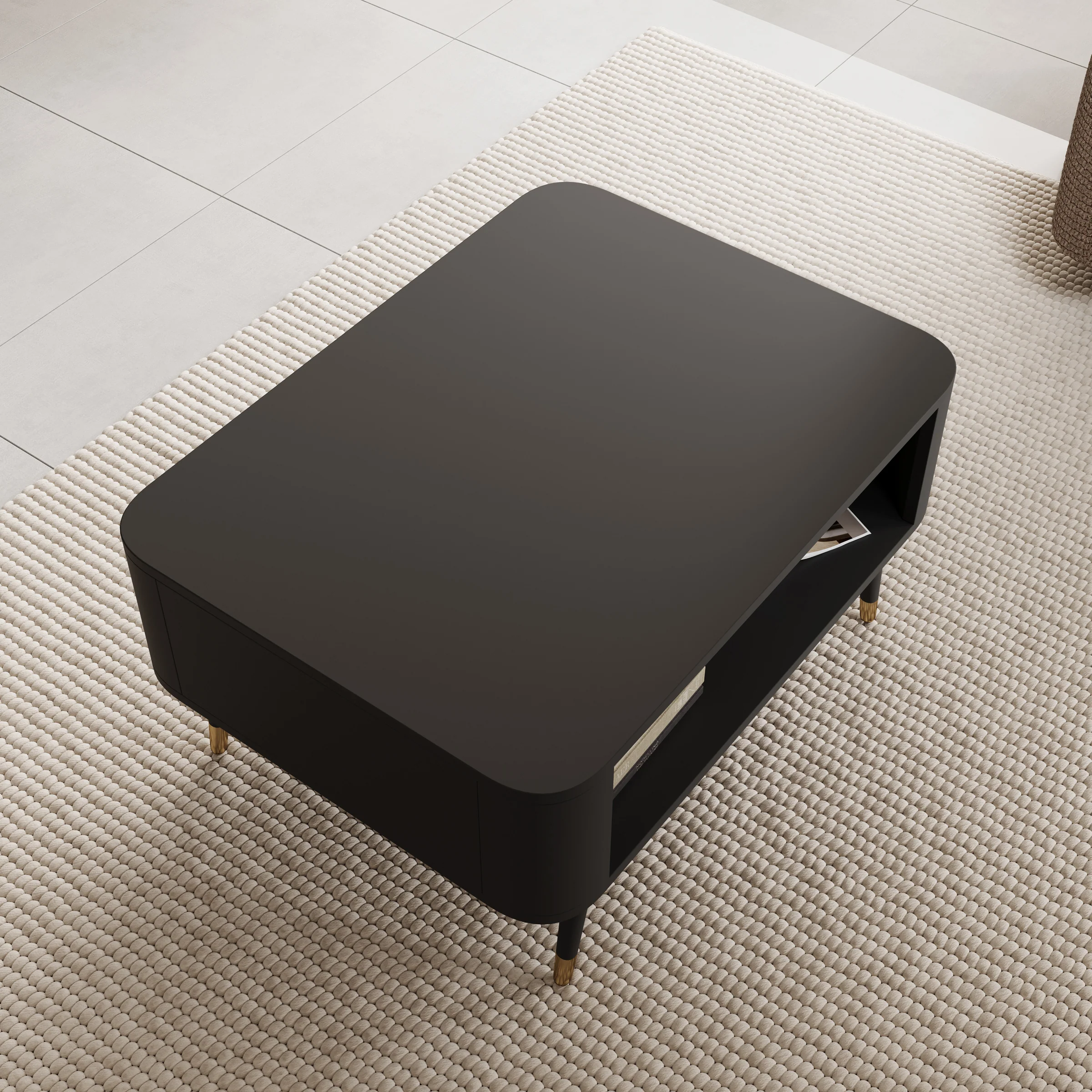 Borneo - Salontafel - Zwart - 80x60x42 cm - Image 3