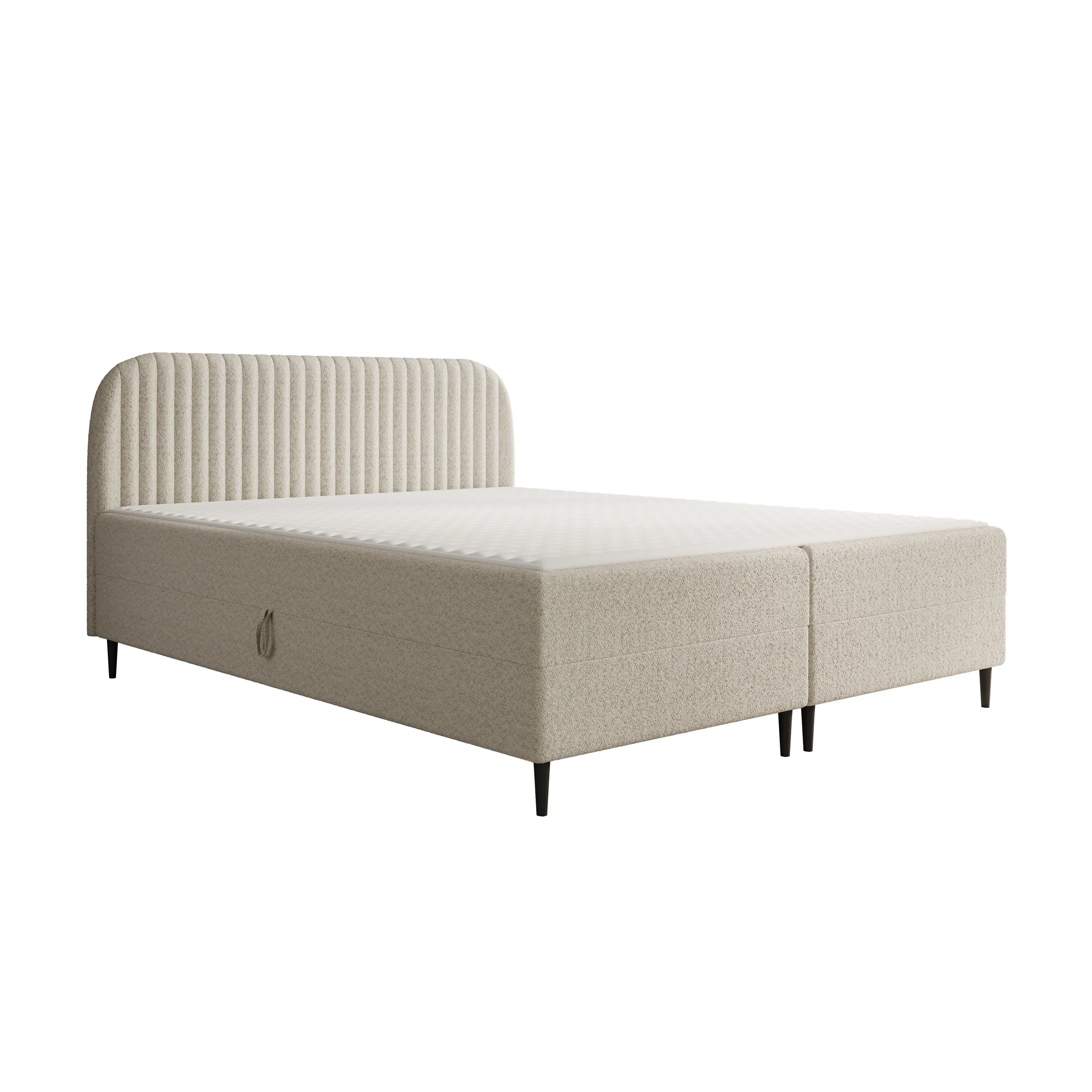 Bosque - Boxspring met opbergruimte - Teddystof beige - 160x200 cm - Image 5