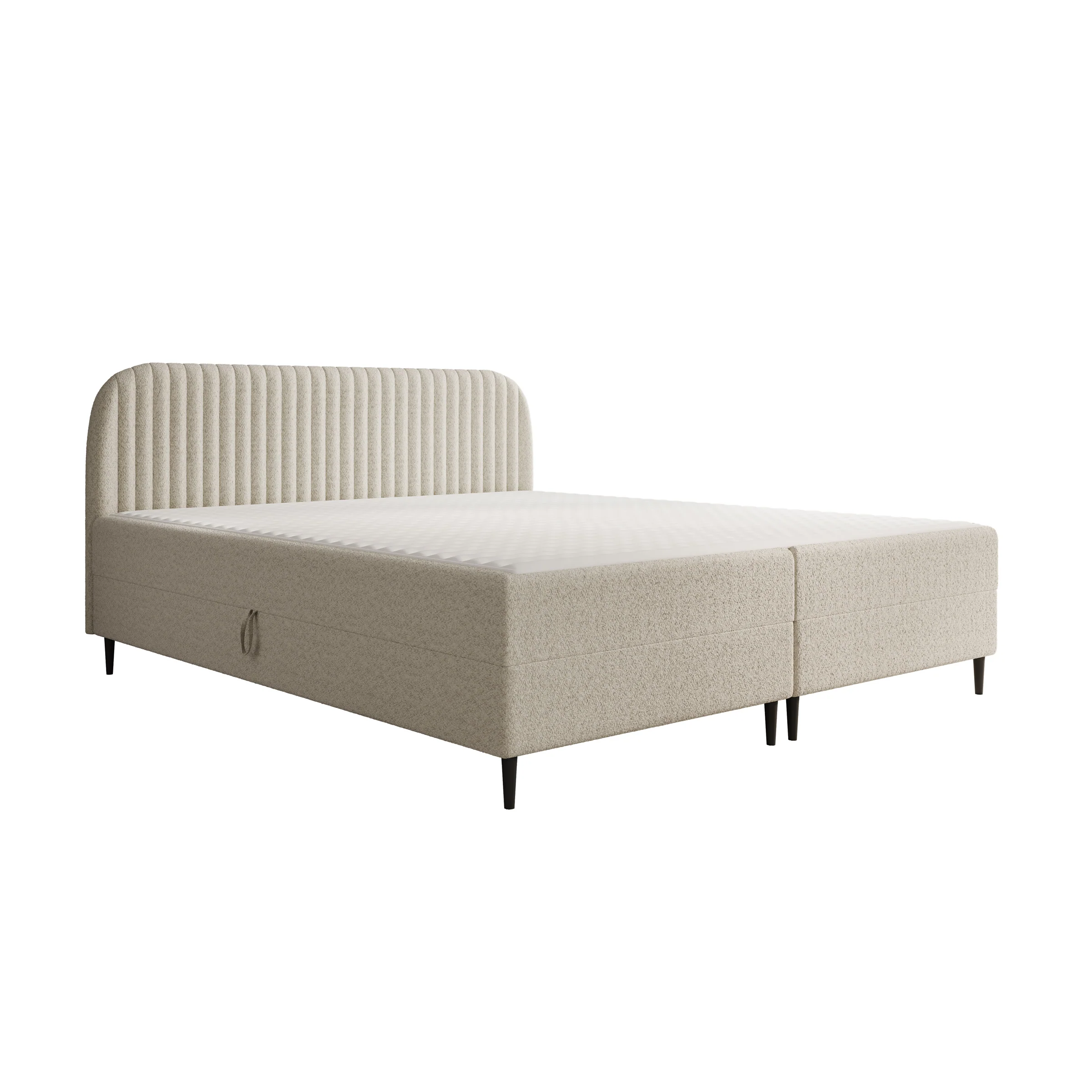 Bosque - Boxspring met opbergruimte - Teddystof beige - 180x200 cm - Image 5
