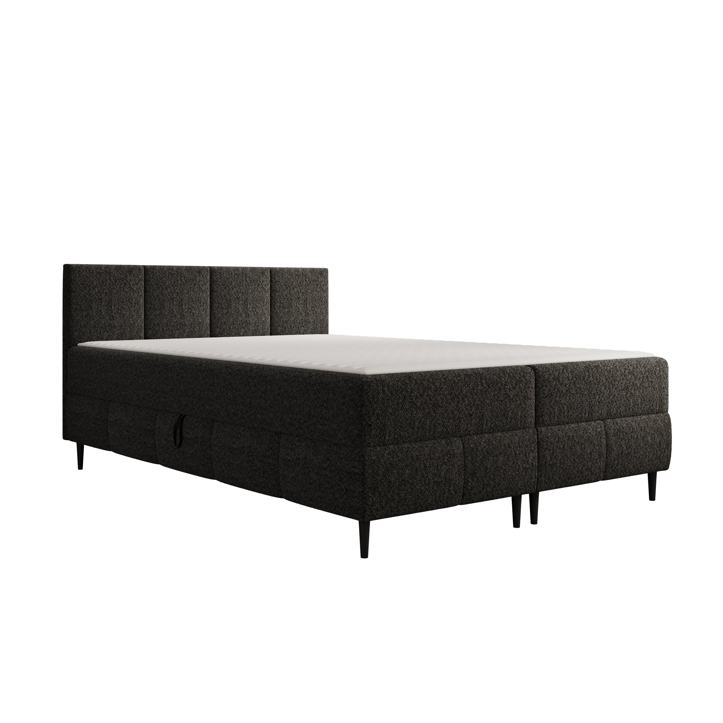 Brisa - Boxspring met opbergruimte - Teddystof zwart - 140x200 cm - Image 5