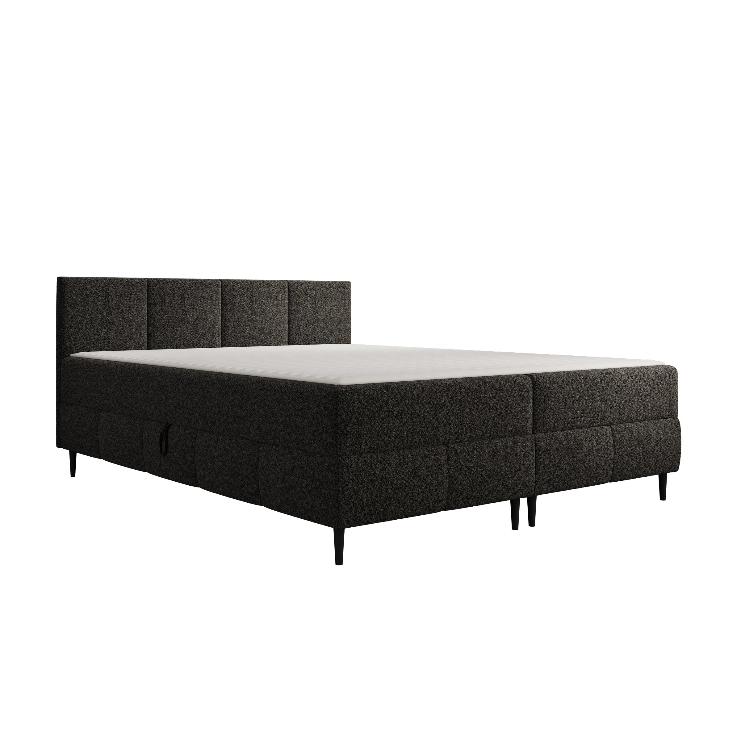 Brisa - Boxspring met opbergruimte - Teddystof zwart - 160x200 cm - Image 5