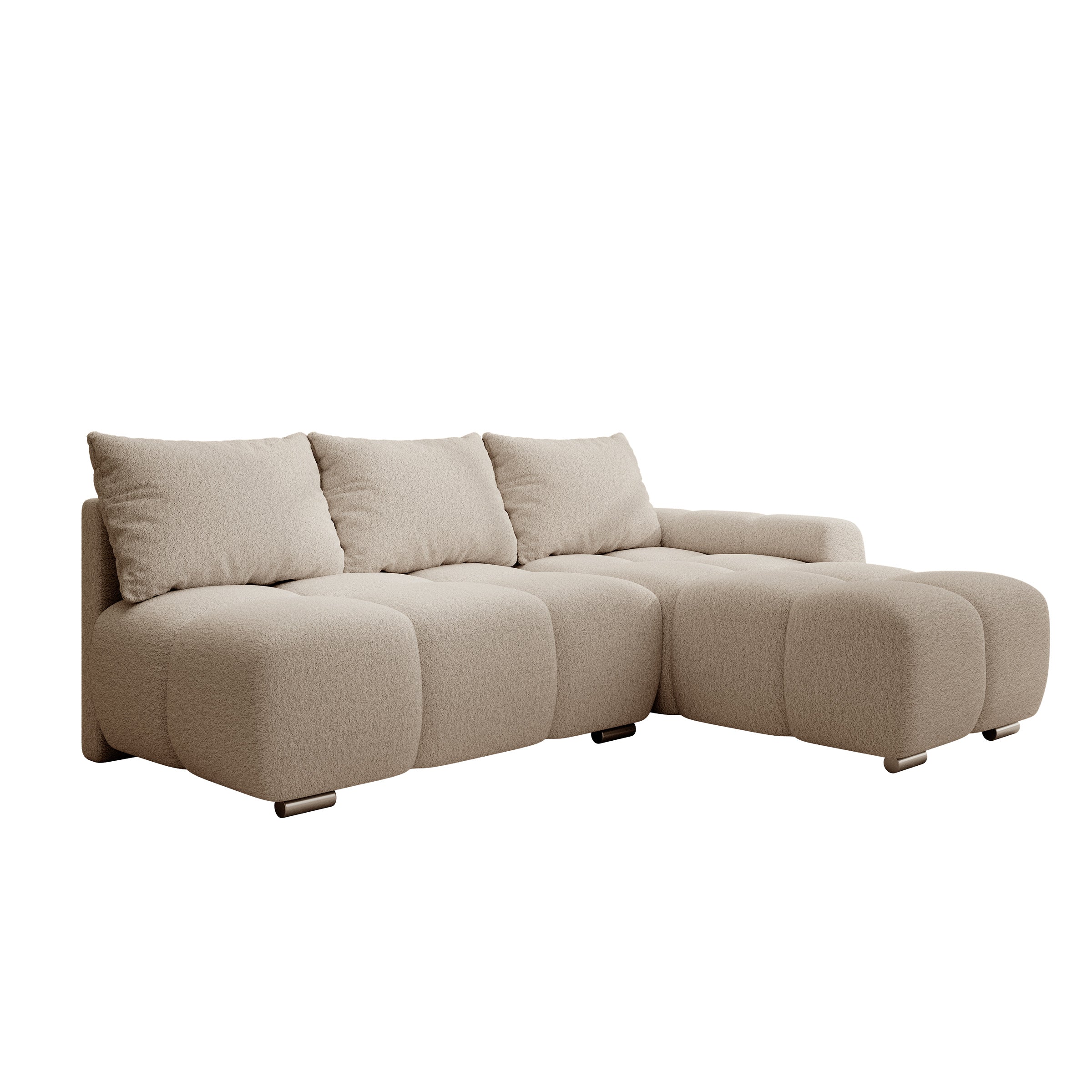 Broome - Hoekbank 3-zits - Beige teddystof - Rechts - Image 5