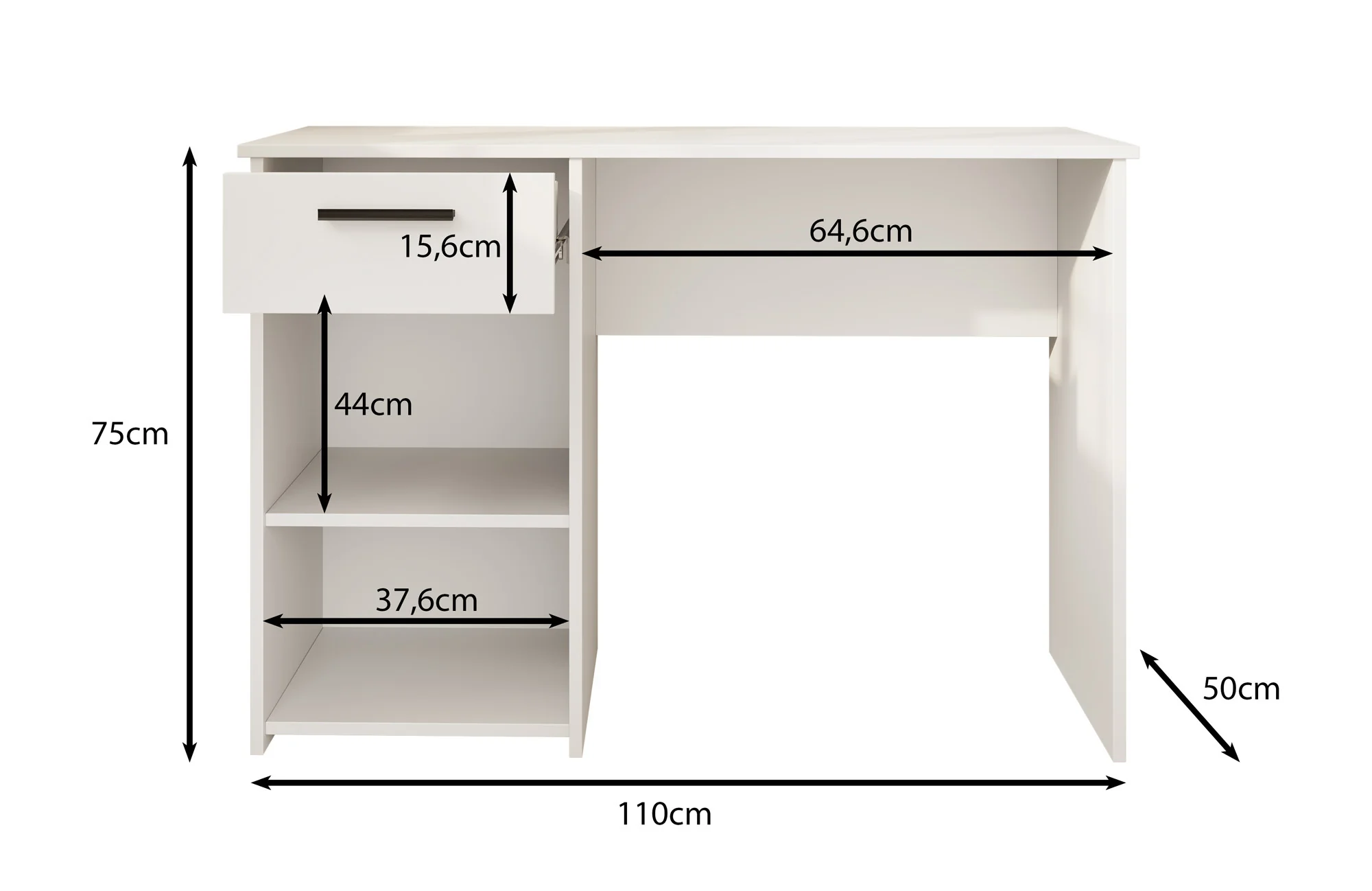 Bellini - Bureau - Antraciet - 110 cm - Image 5