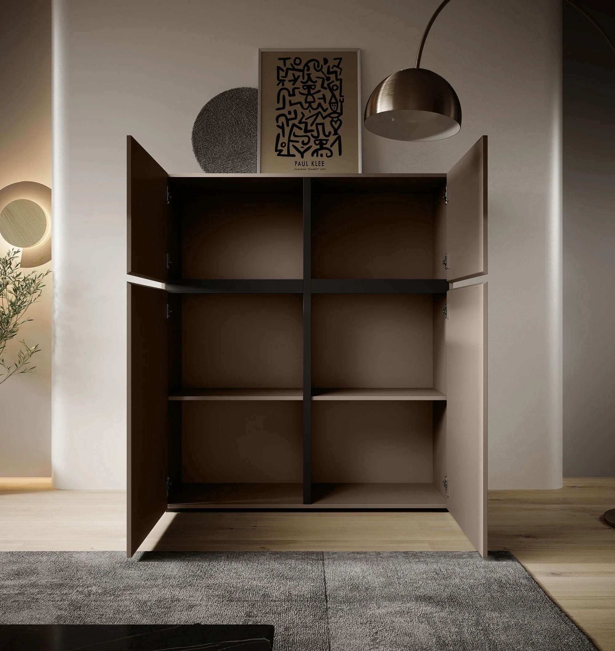 Cainan - Dressoir - Beige/zwart - 119x40x139 cm - Image 3