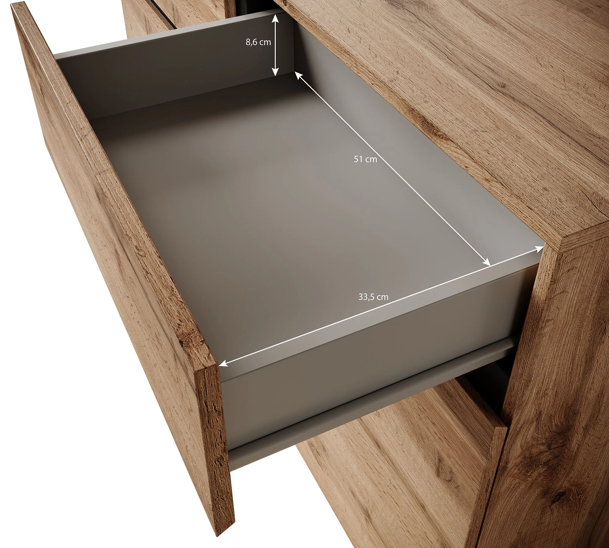 Cainan - Dressoir - Eiken/zwart - 119x40x78 cm - Image 6