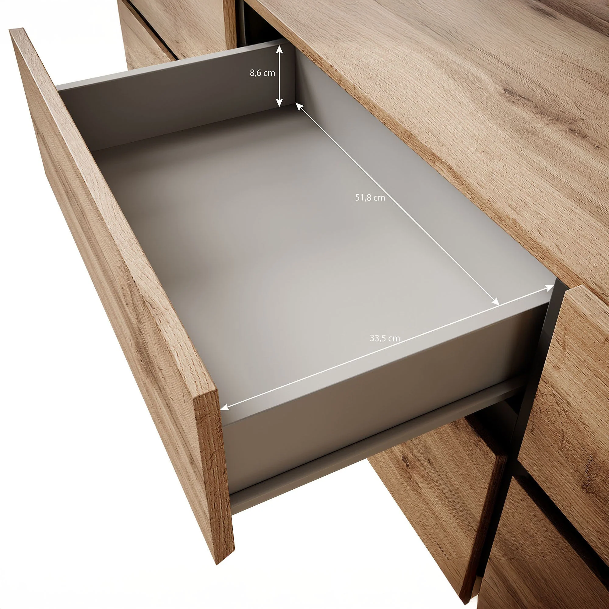 Cainan - TV-Meubel - met 3 lades - Eiken  - 180 cm - Image 6