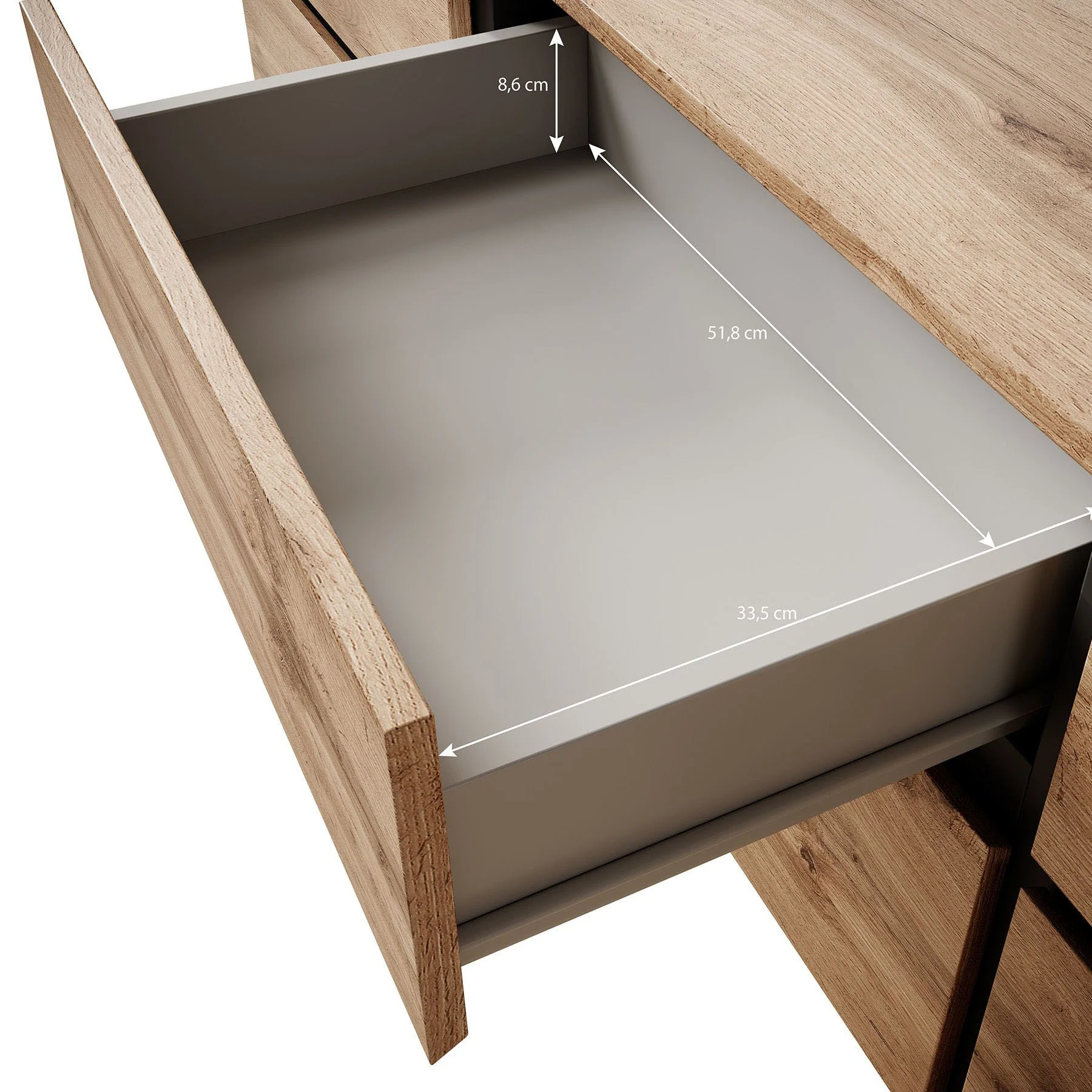Cainan - TV-Meubel - met 3 lades - Groen - 180 cm - Image 6