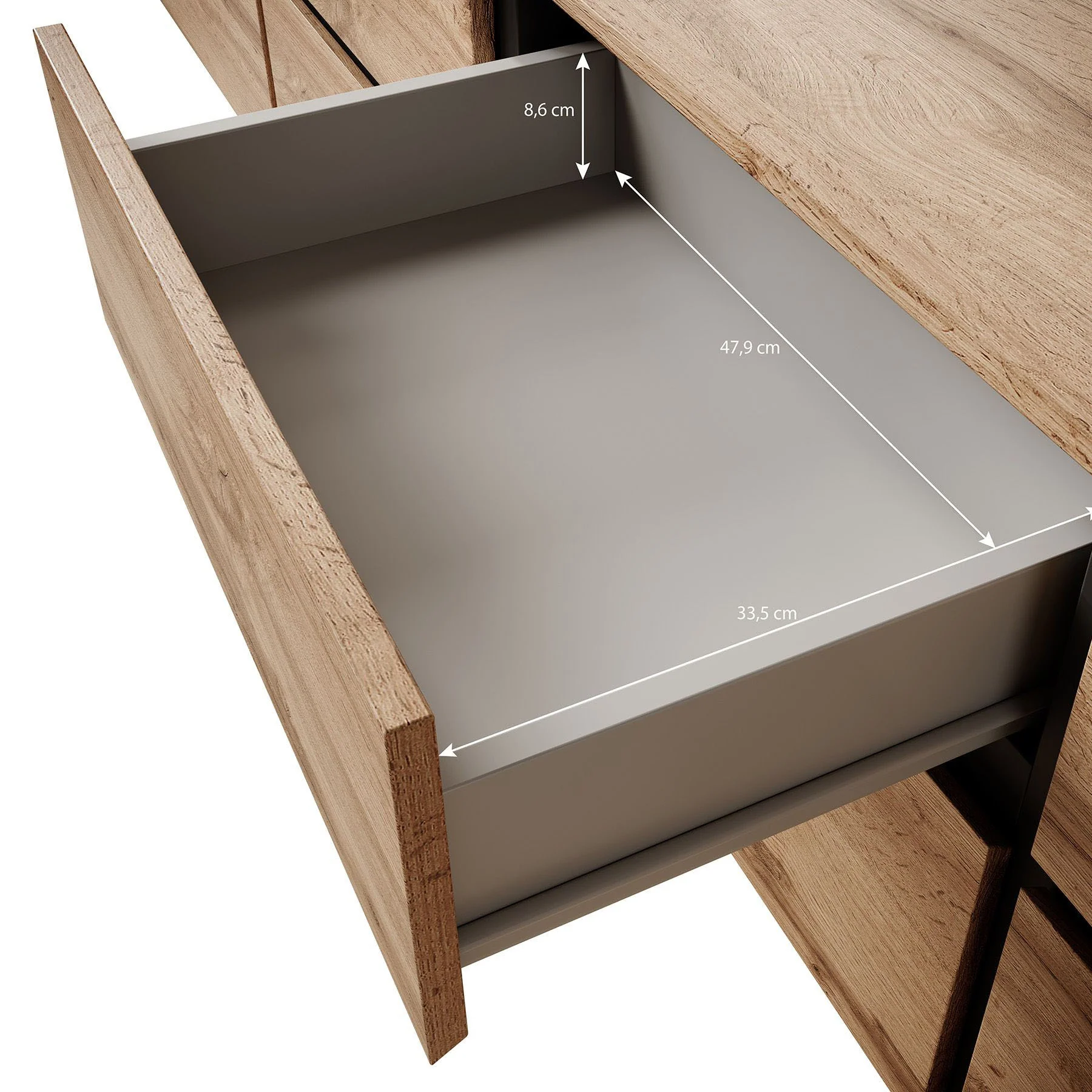 Cainan - TV-Meubel - met 4 lades - Groen - 225 cm - Image 6