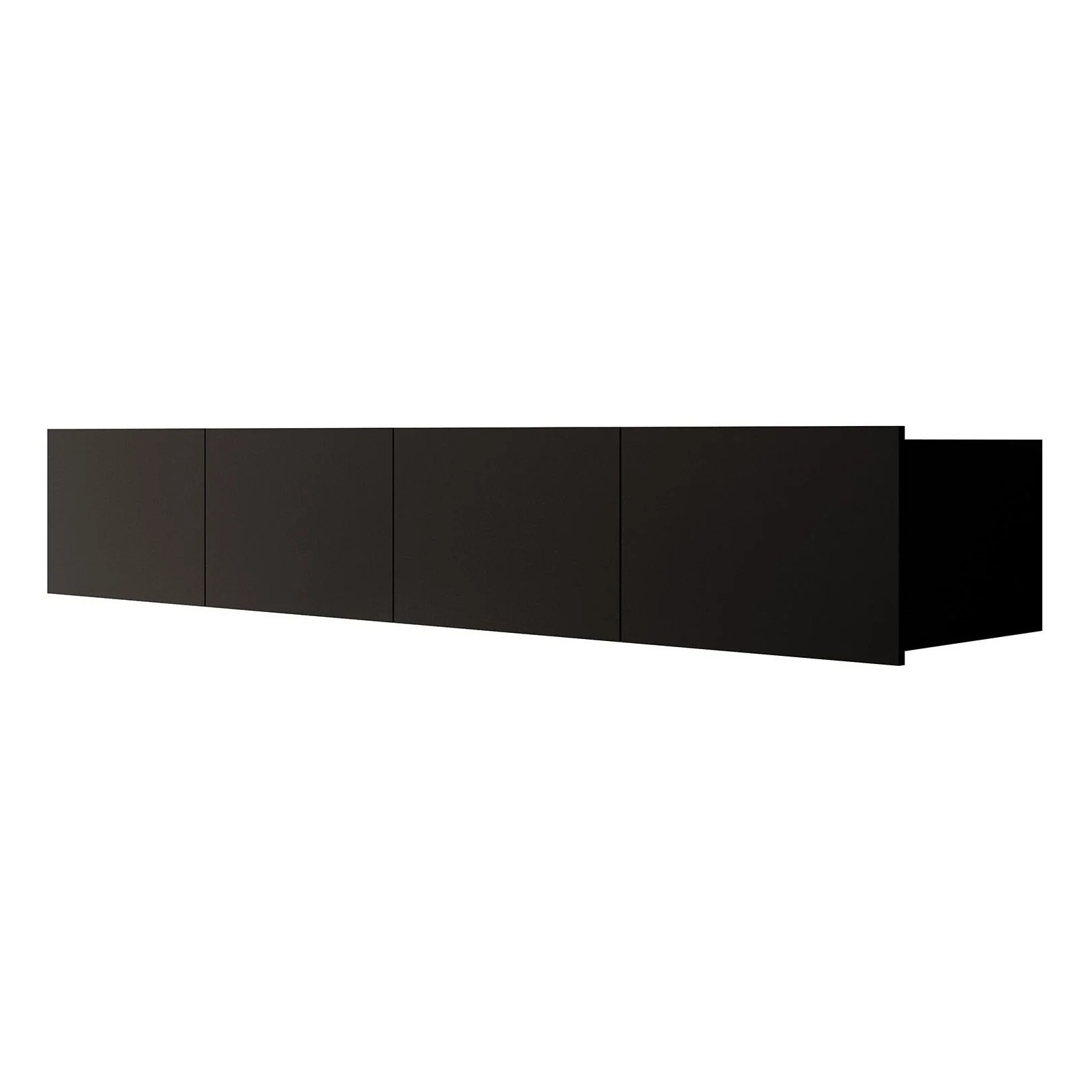 Calabas - TV-Meubel met 4 deuren - Mat zwart - 200x43x37 cm - Image 10