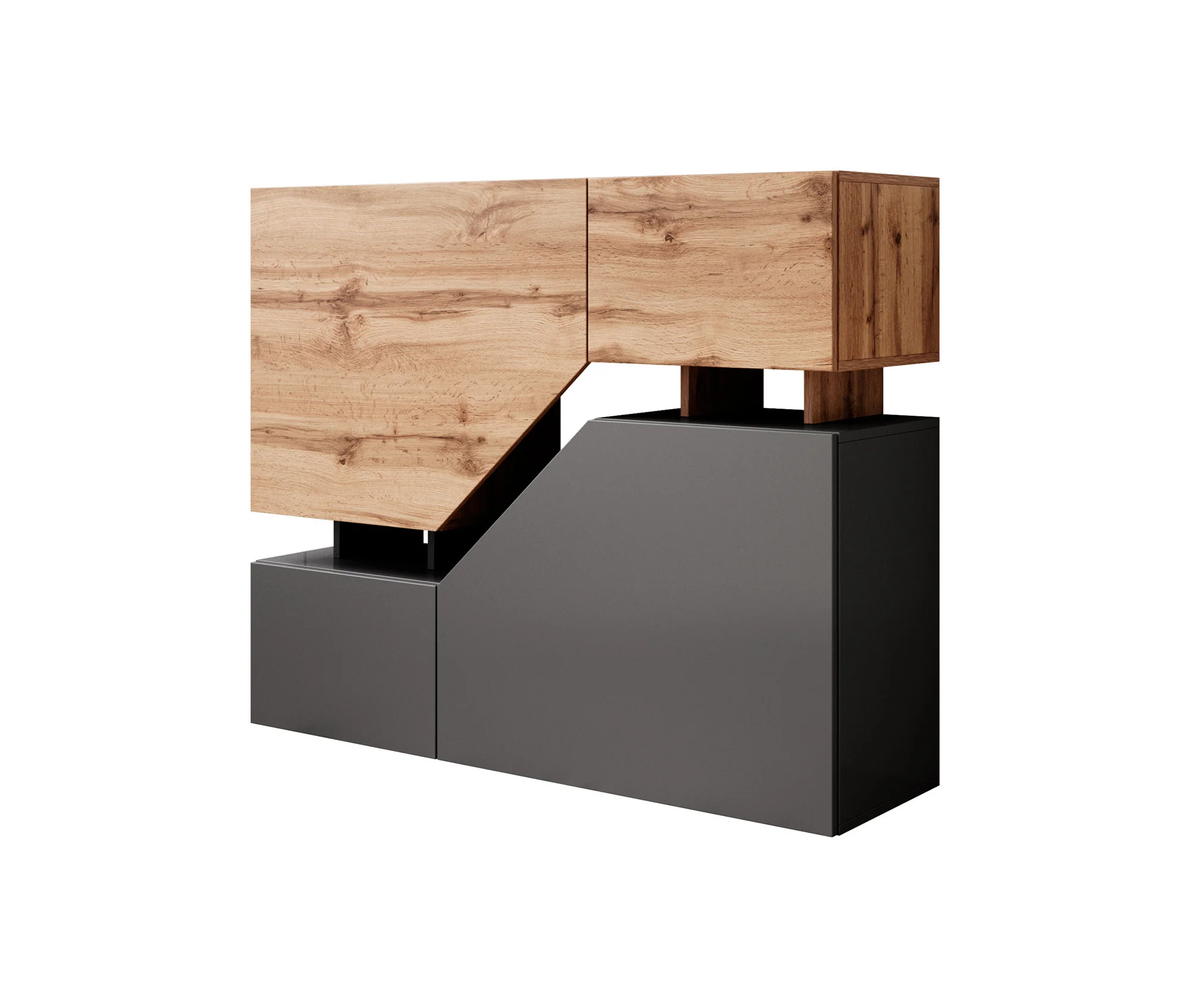 Canberra - Dressoir - Eiken/antraciet - 120x35x100 cm - Image 6