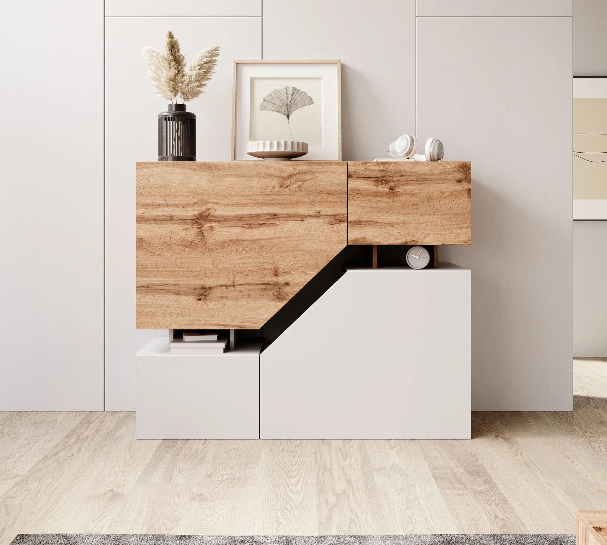 Canberra - Dressoir - Eiken/wit - 120x35x100 cm - Image 2