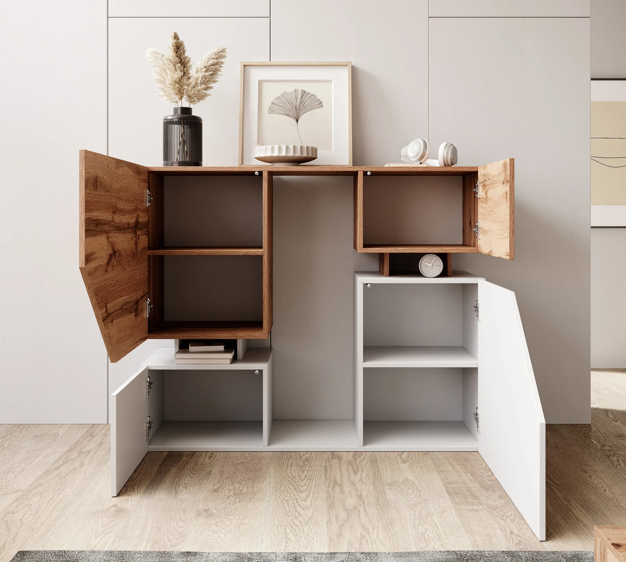 Canberra - Dressoir - Eiken/wit - 120x35x100 cm - Image 3