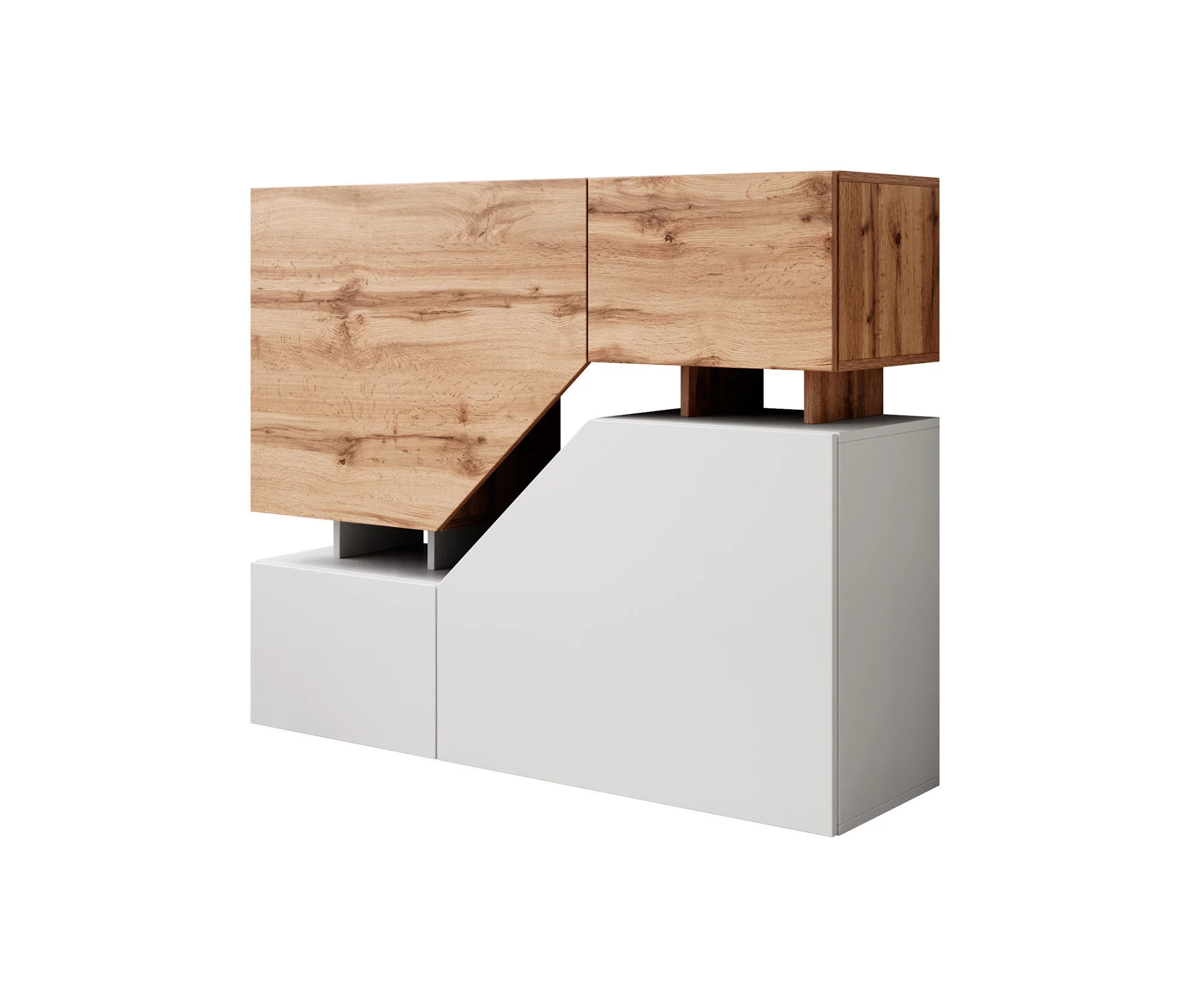 Canberra - Dressoir - Eiken/wit - 120x35x100 cm - Image 6
