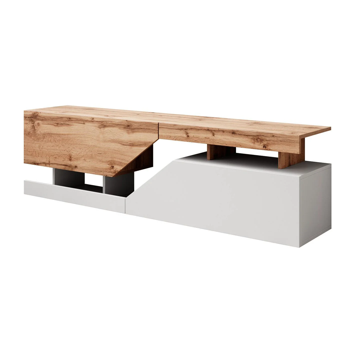 Canberra - TV-Meubel - Eiken/wit  - 160 cm - Image 6