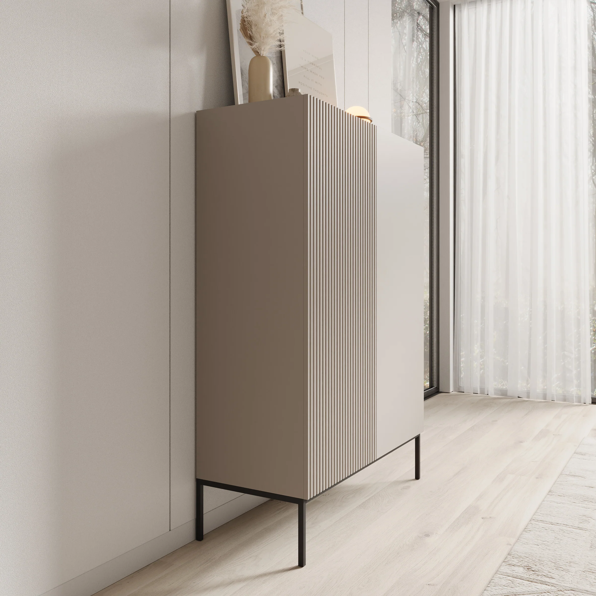 Capri - Dressoir - Beige - 100x42x140 cm - Image 4