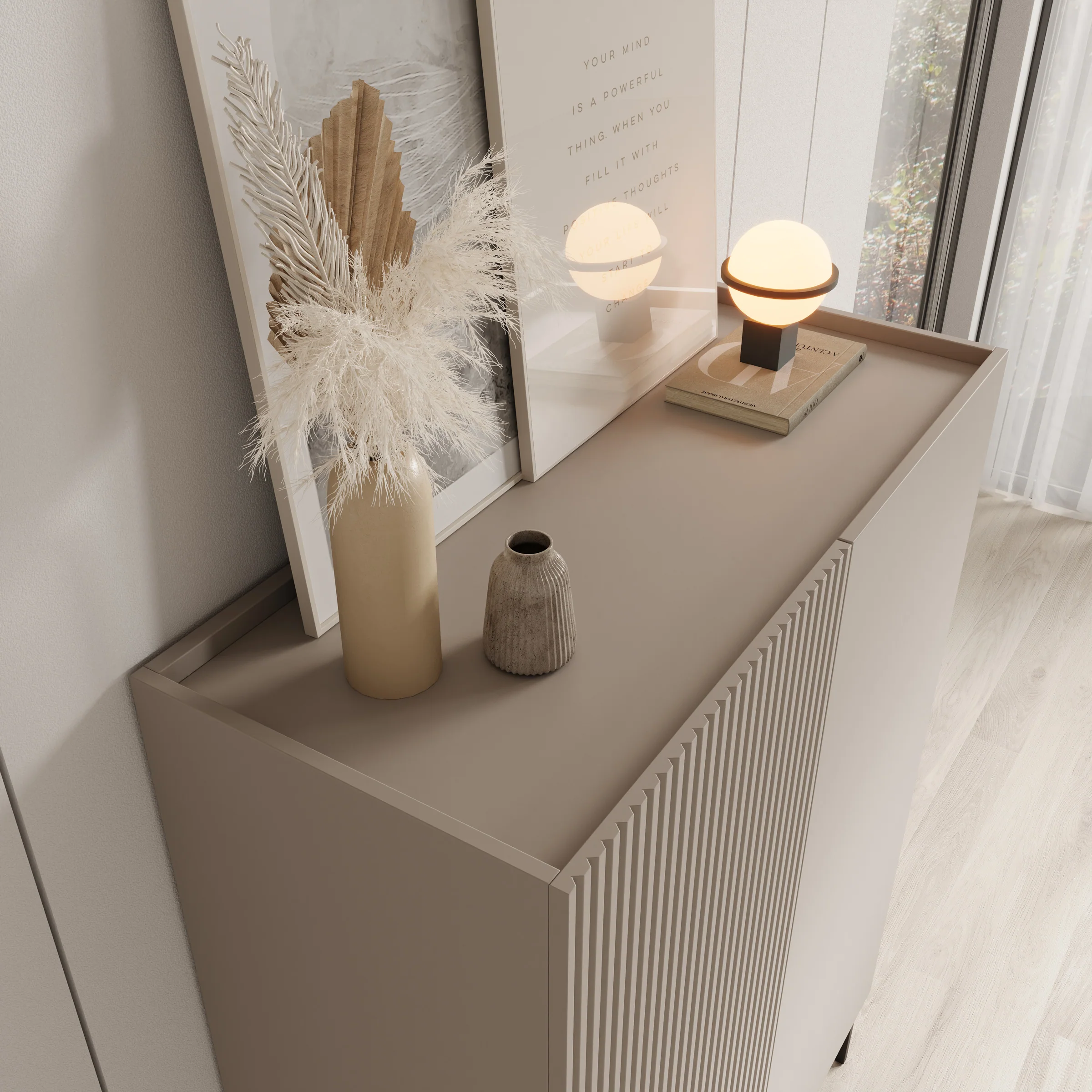 Capri - Dressoir - Beige - 100x42x140 cm - Image 5