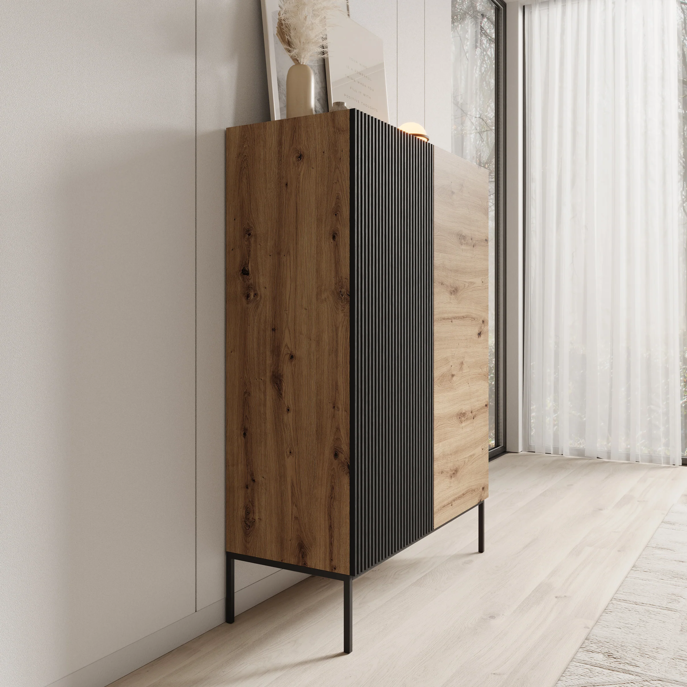 Capri - Dressoir - Eiken - 100x42x140 cm - Image 4
