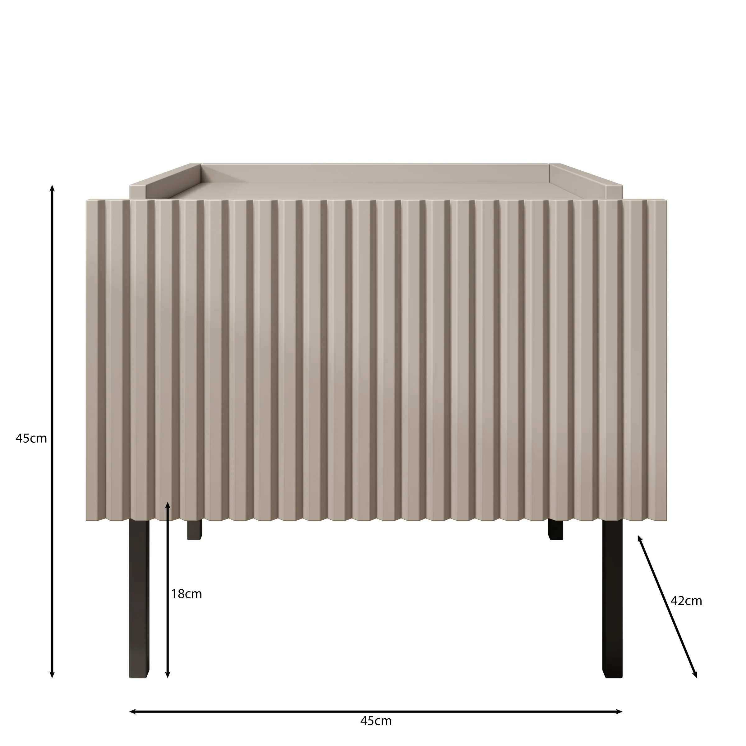 Capri - Nachtkastje - Eiken - 45x42x45 cm - Image 5