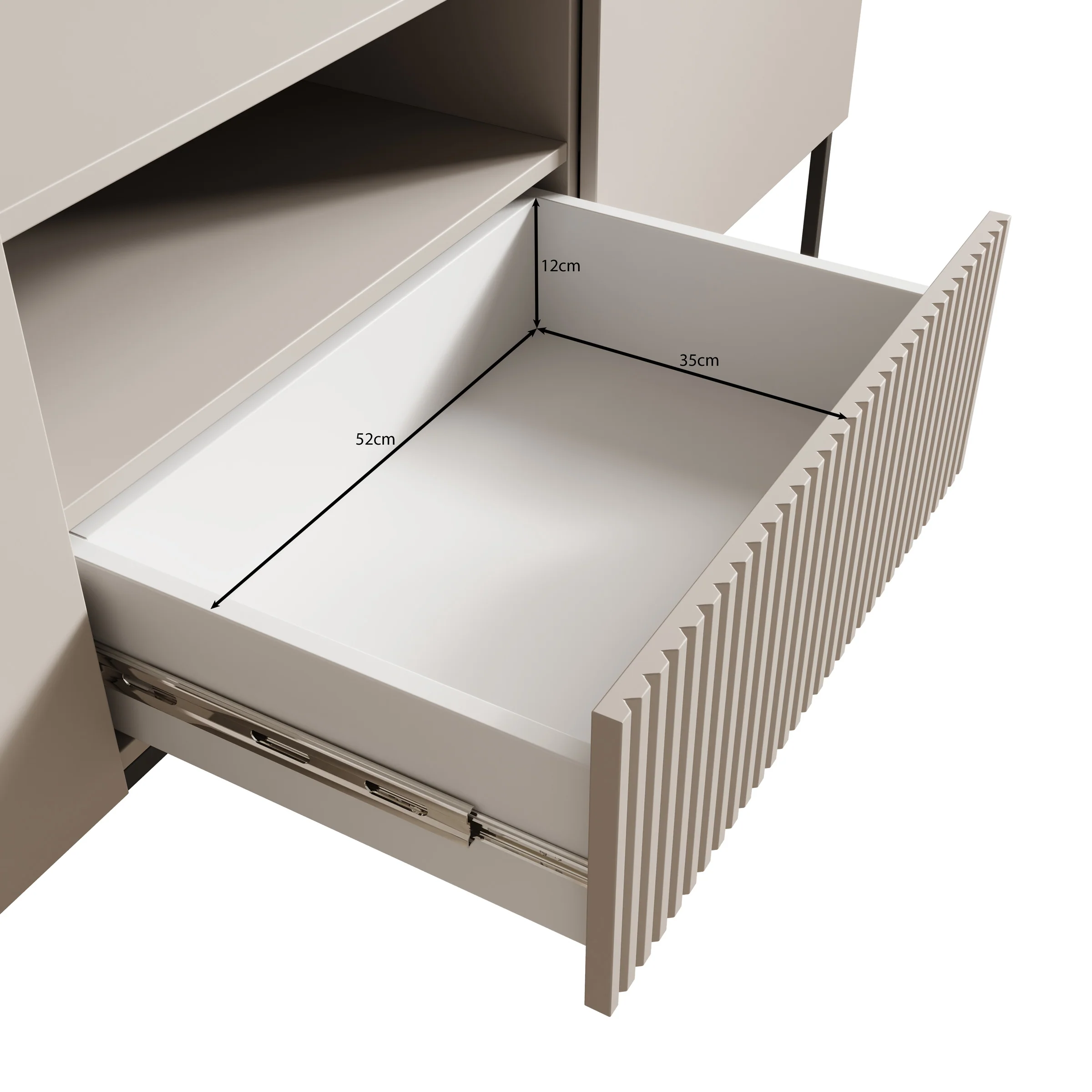 Capri - TV-Meubel - Beige - 180x42x60 cm - Image 7